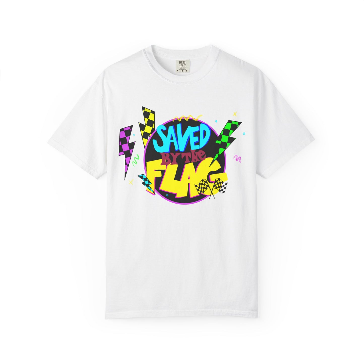 Retro Saved by the Flag | Adult Motocross Tee