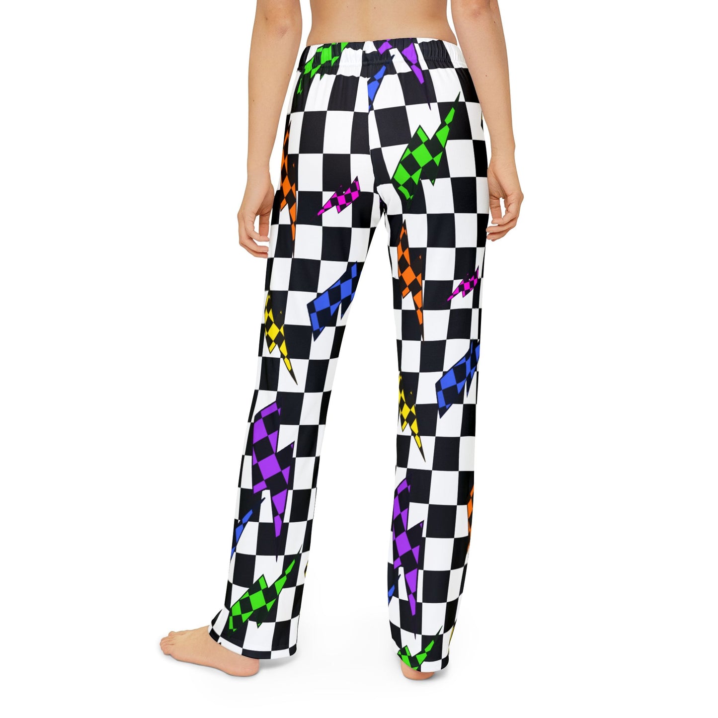 Colorful Checkered Sleepy Bottoms | Youth Motocross Lounge Pants