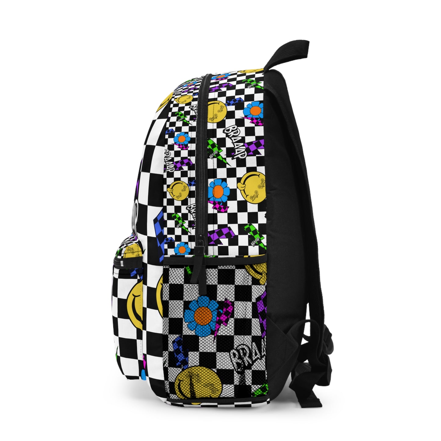 Braaap Colorful Checkered Backpack