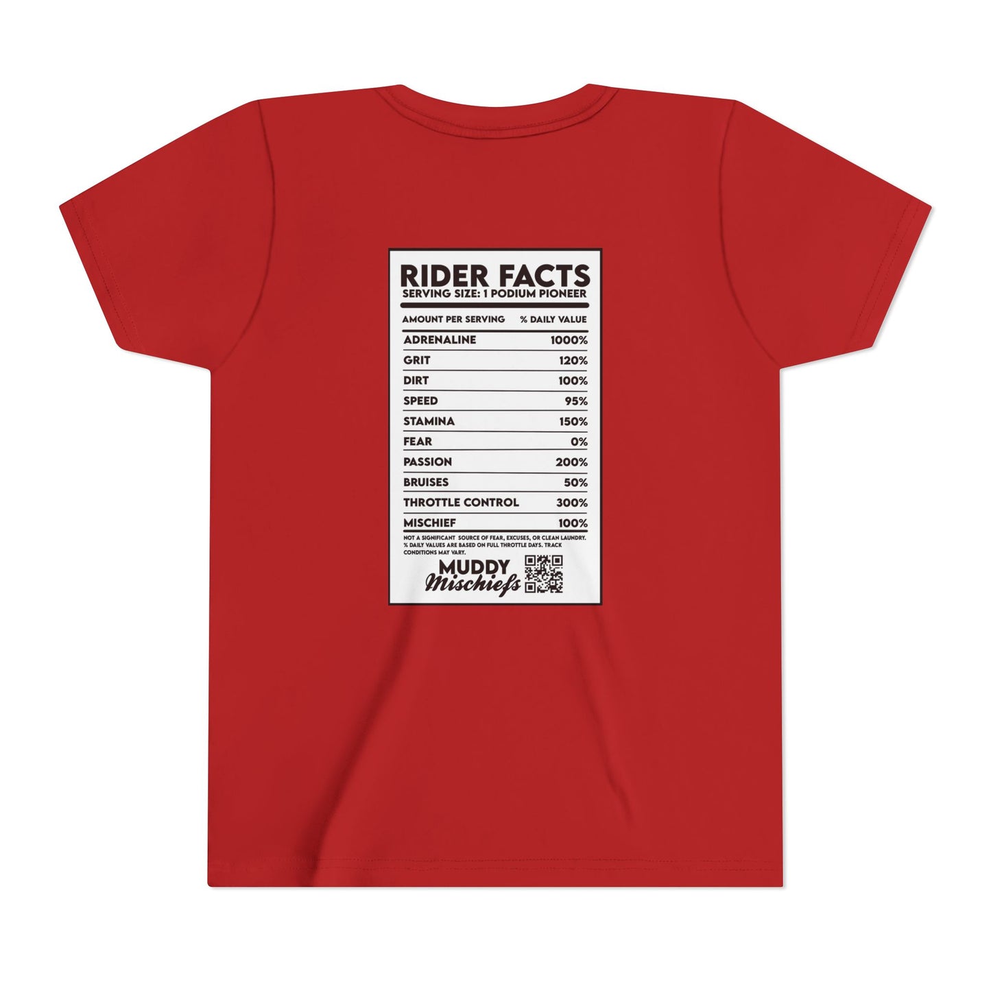Rider Facts | Youth Motocross “Nutritional Fact” Tee