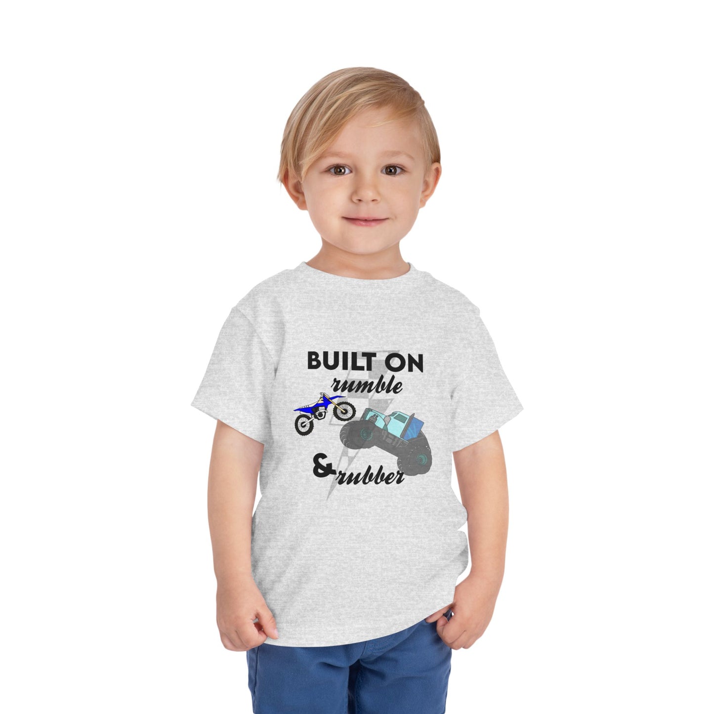 Built on Rumble & Rubber | Toddler Motocross Monster Truck Tee