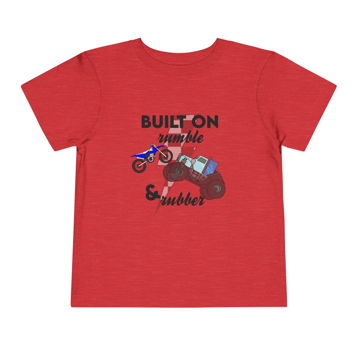 Built on Rumble & Rubber | Toddler Motocross Monster Truck Tee