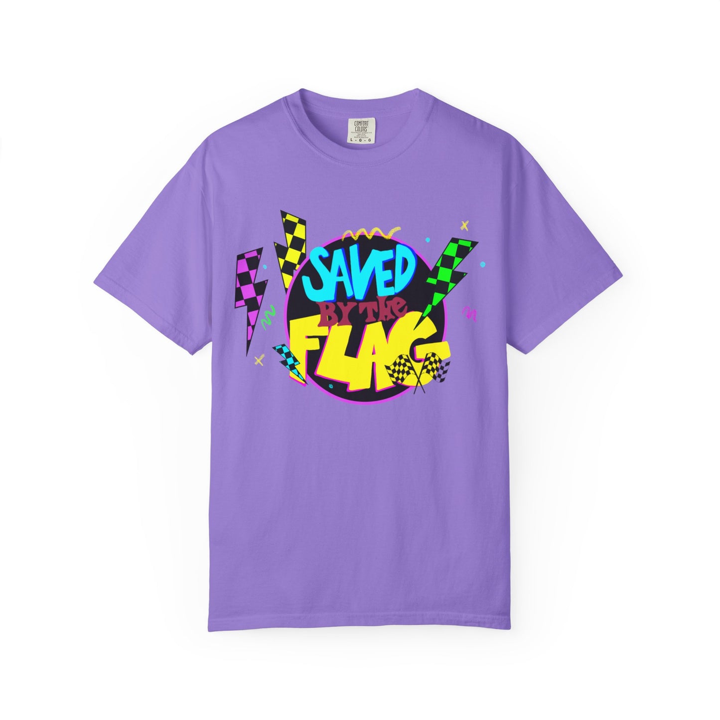 Retro Saved by the Flag | Adult Motocross Tee