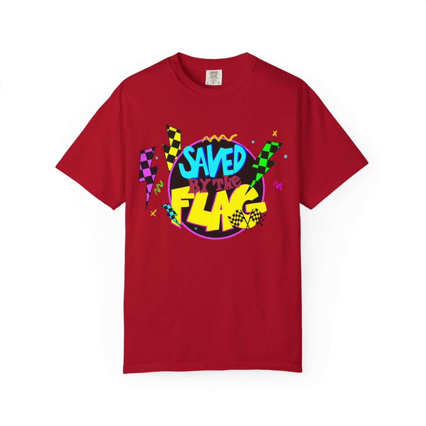 Retro Saved by the Flag | Adult Motocross Tee