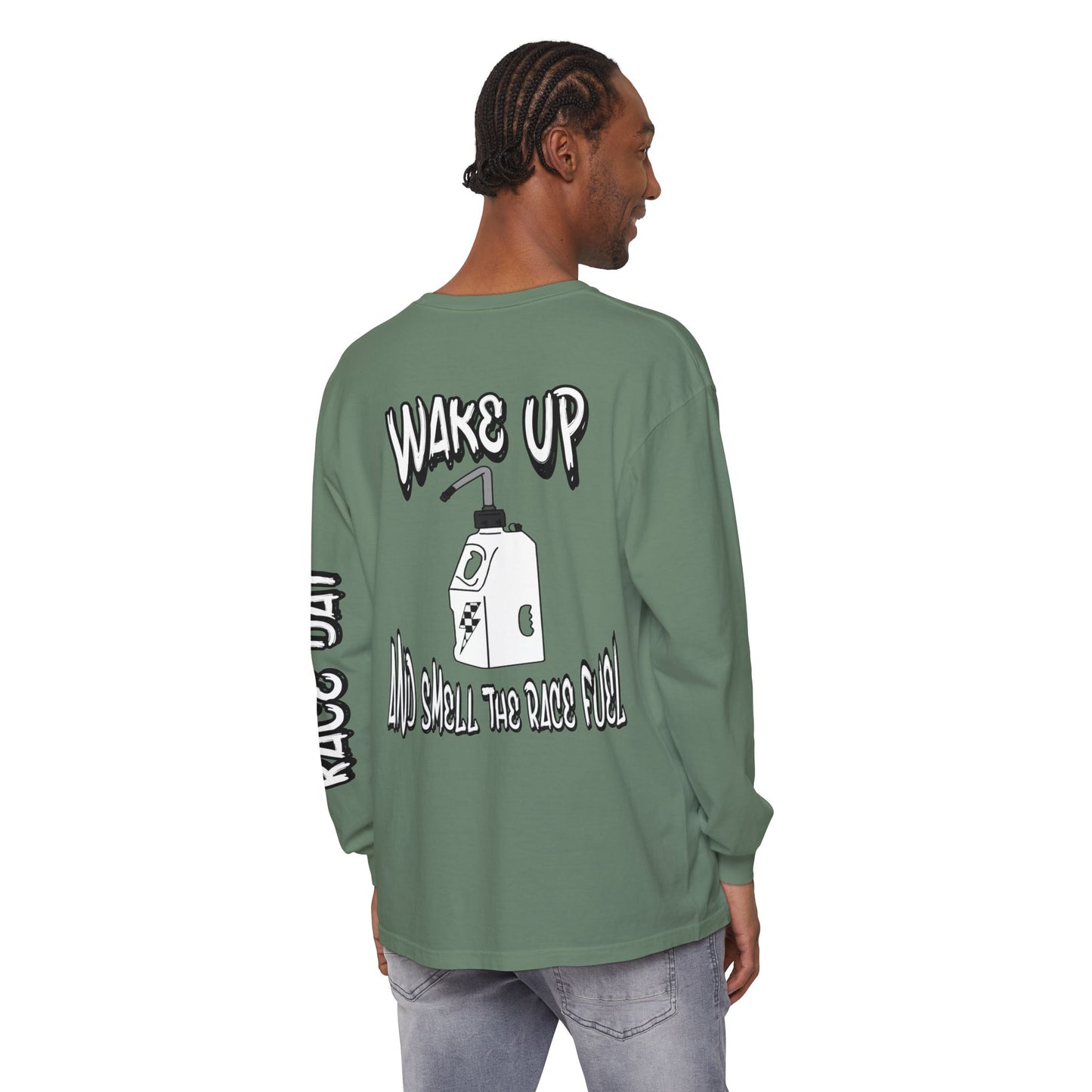 Wake Up & Smell the Race Fuel | Adult Motocross Long Sleeve Tee