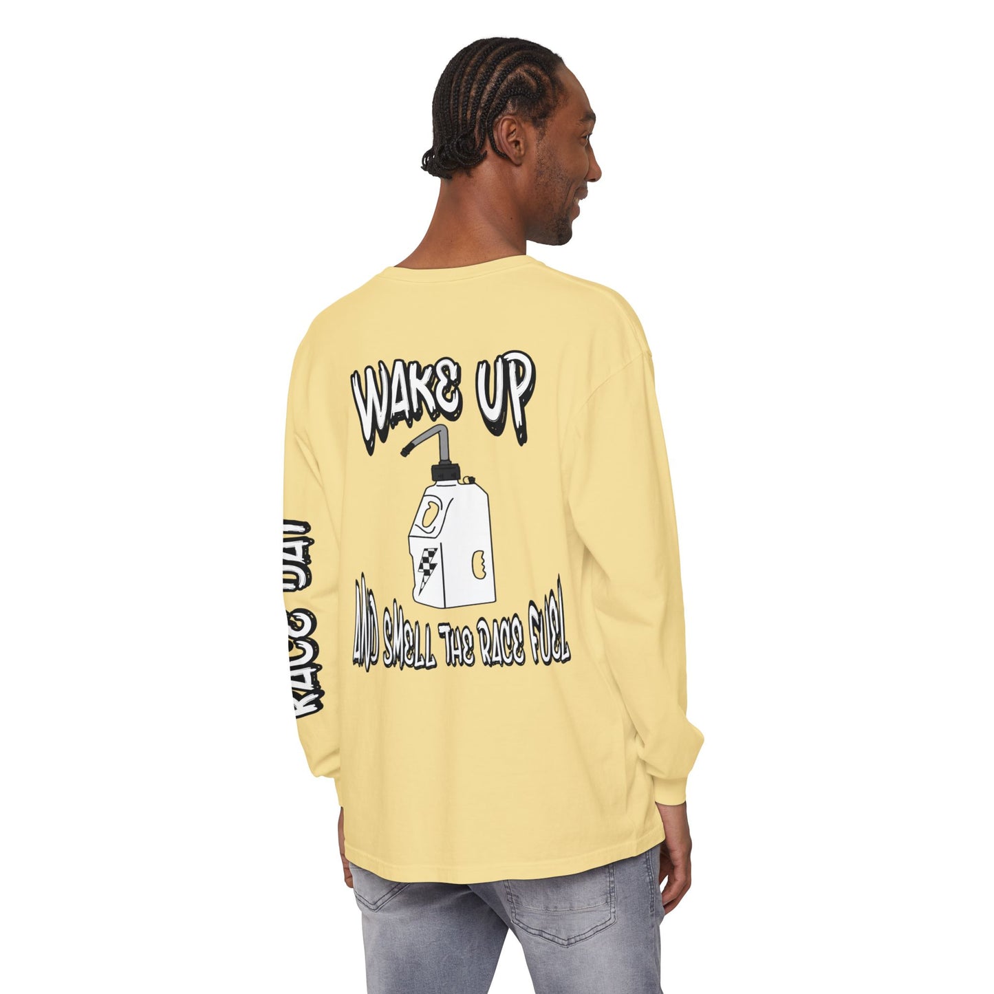 Wake Up & Smell the Race Fuel | Adult Motocross Long Sleeve Tee