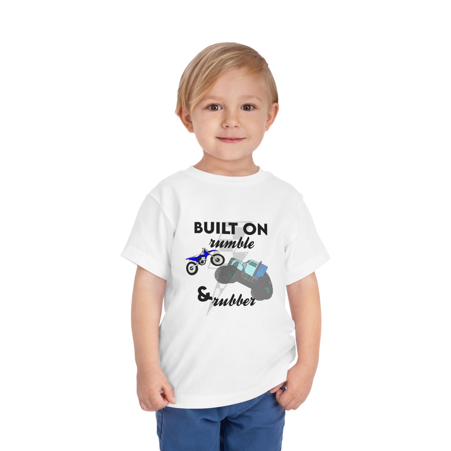 Built on Rumble & Rubber | Toddler Motocross Monster Truck Tee