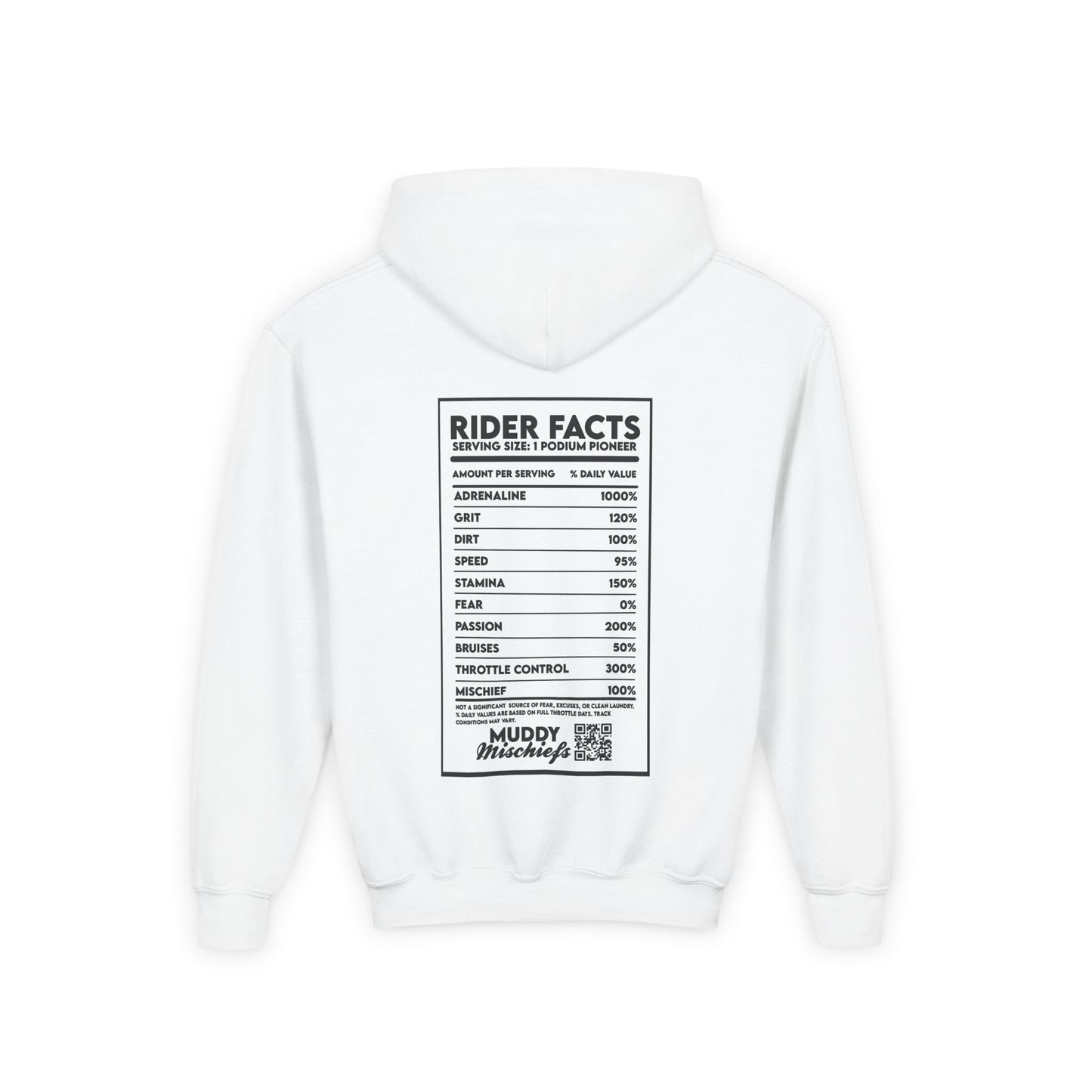 Rider Facts | Toddler Motocross “Nutritional Facts” Hoodie