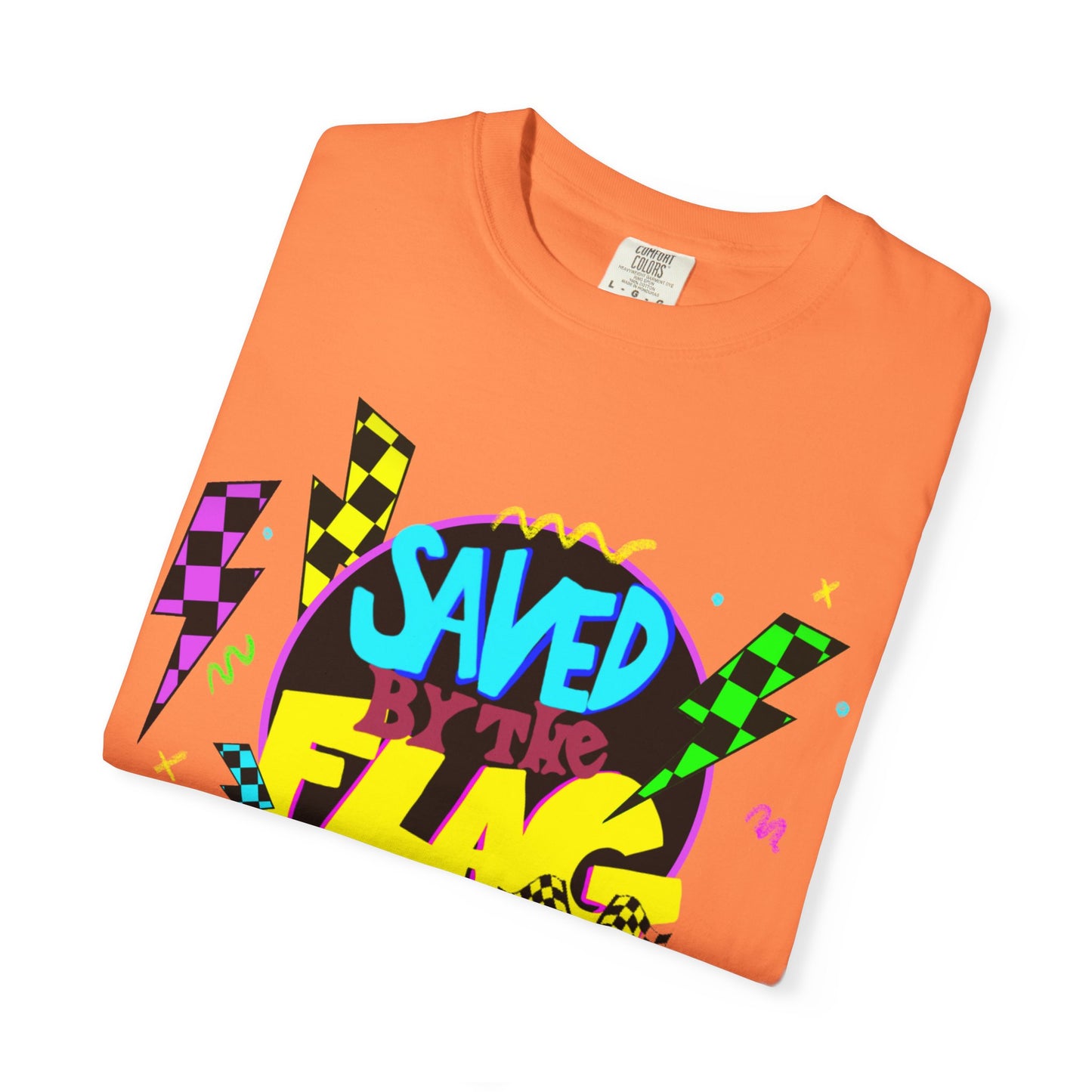 Retro Saved by the Flag | Adult Motocross Tee