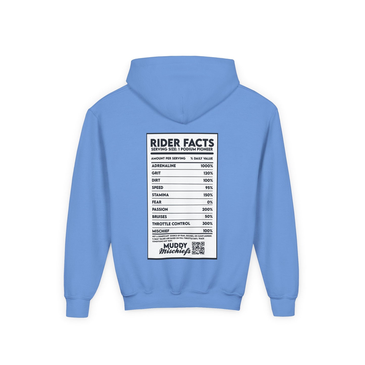 Rider Facts | Toddler Motocross “Nutritional Facts” Hoodie