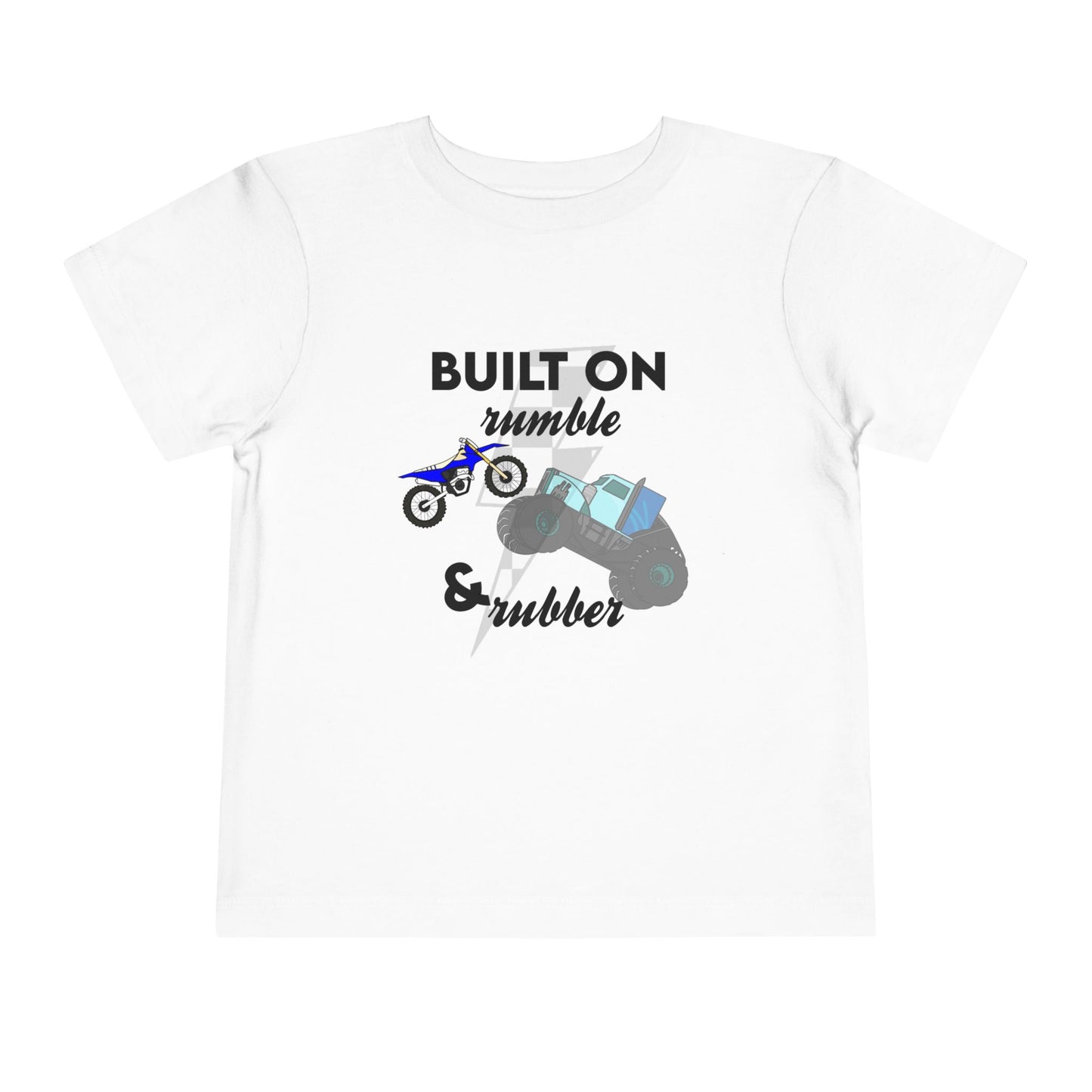 Built on Rumble & Rubber | Toddler Motocross Monster Truck Tee