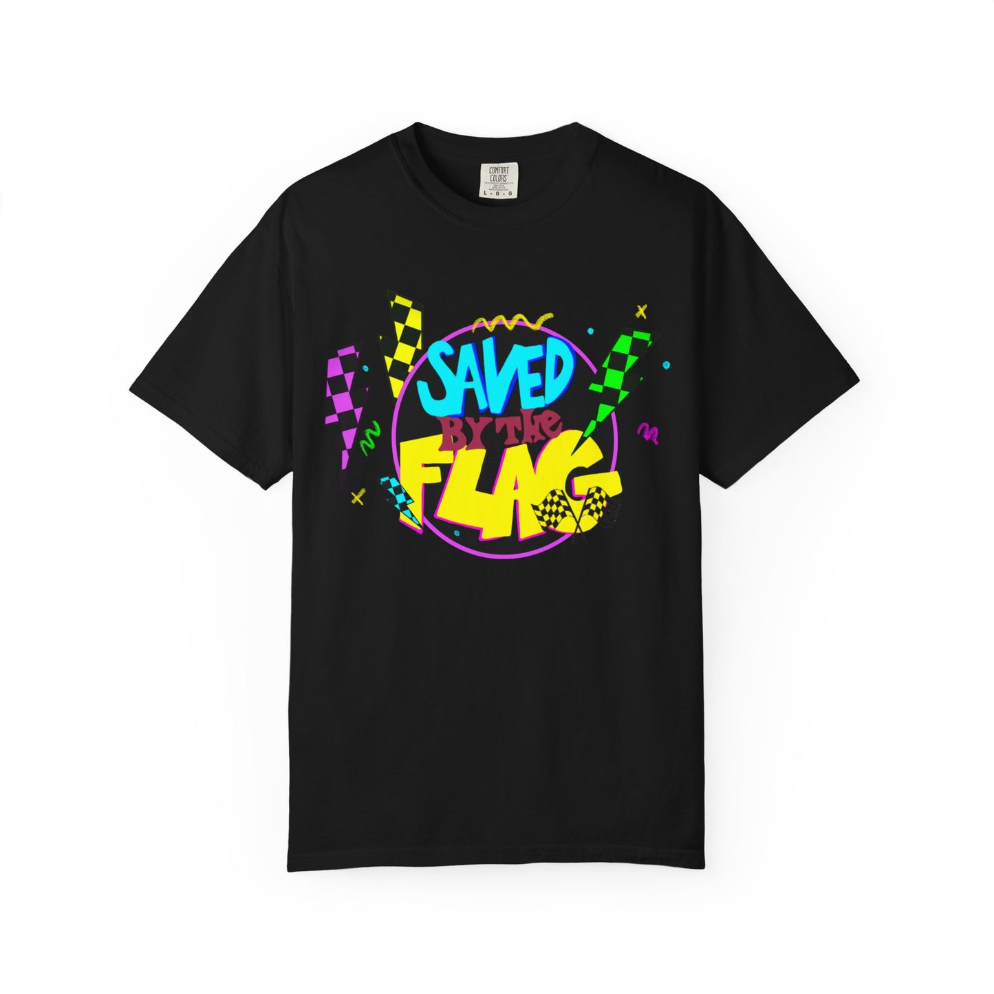 Retro Saved by the Flag | Adult Motocross Tee