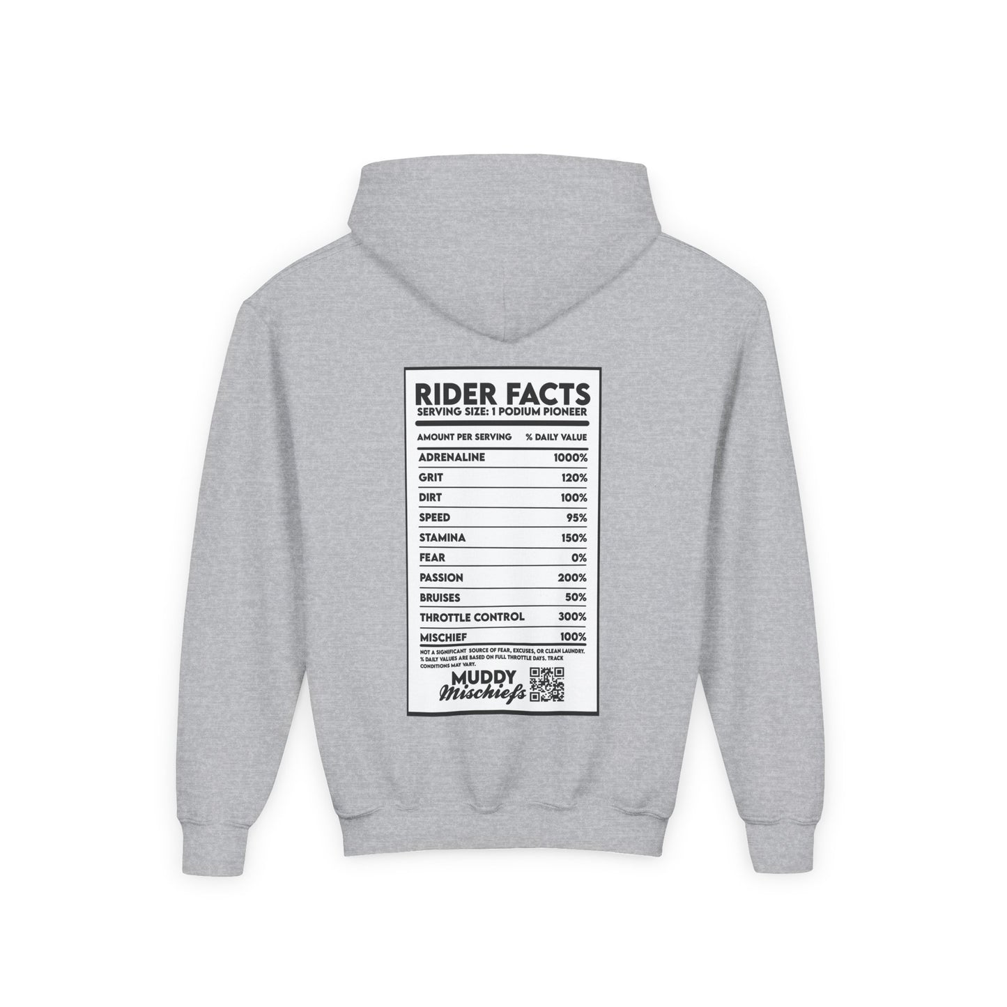 Rider Facts | Toddler Motocross “Nutritional Facts” Hoodie