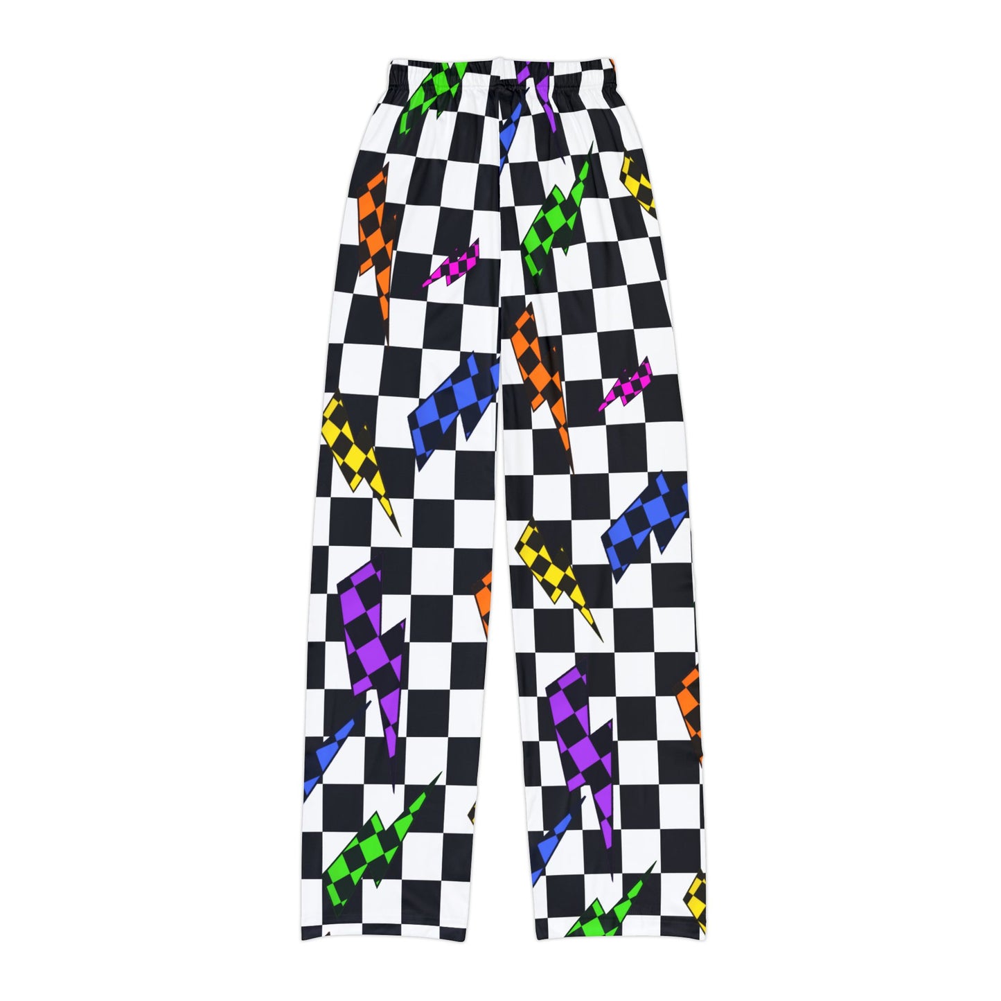 Colorful Checkered Sleepy Bottoms | Youth Motocross Lounge Pants