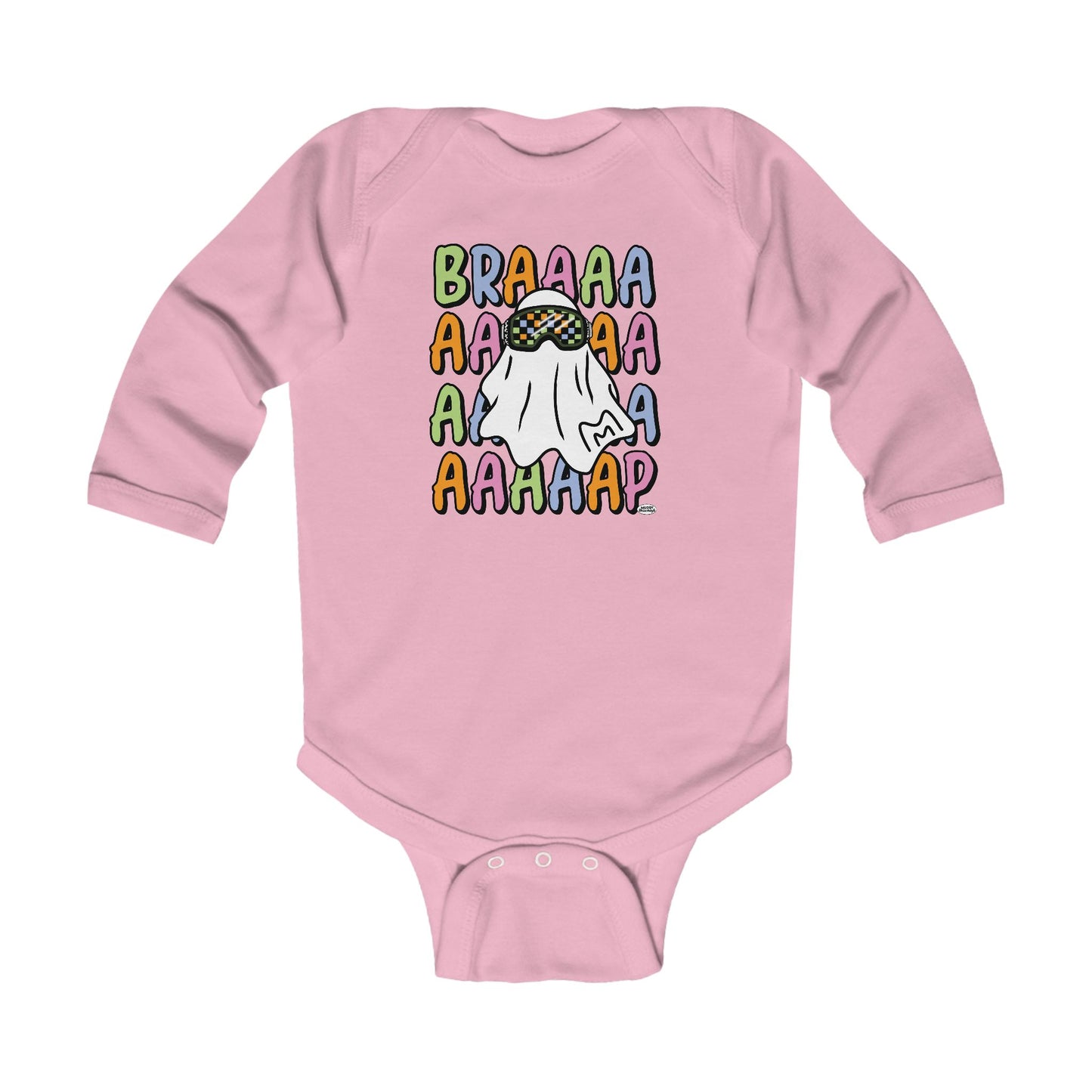 Goggle Ghost | Infant Halloween Motocross Long Sleeve Onesie Bodysuit
