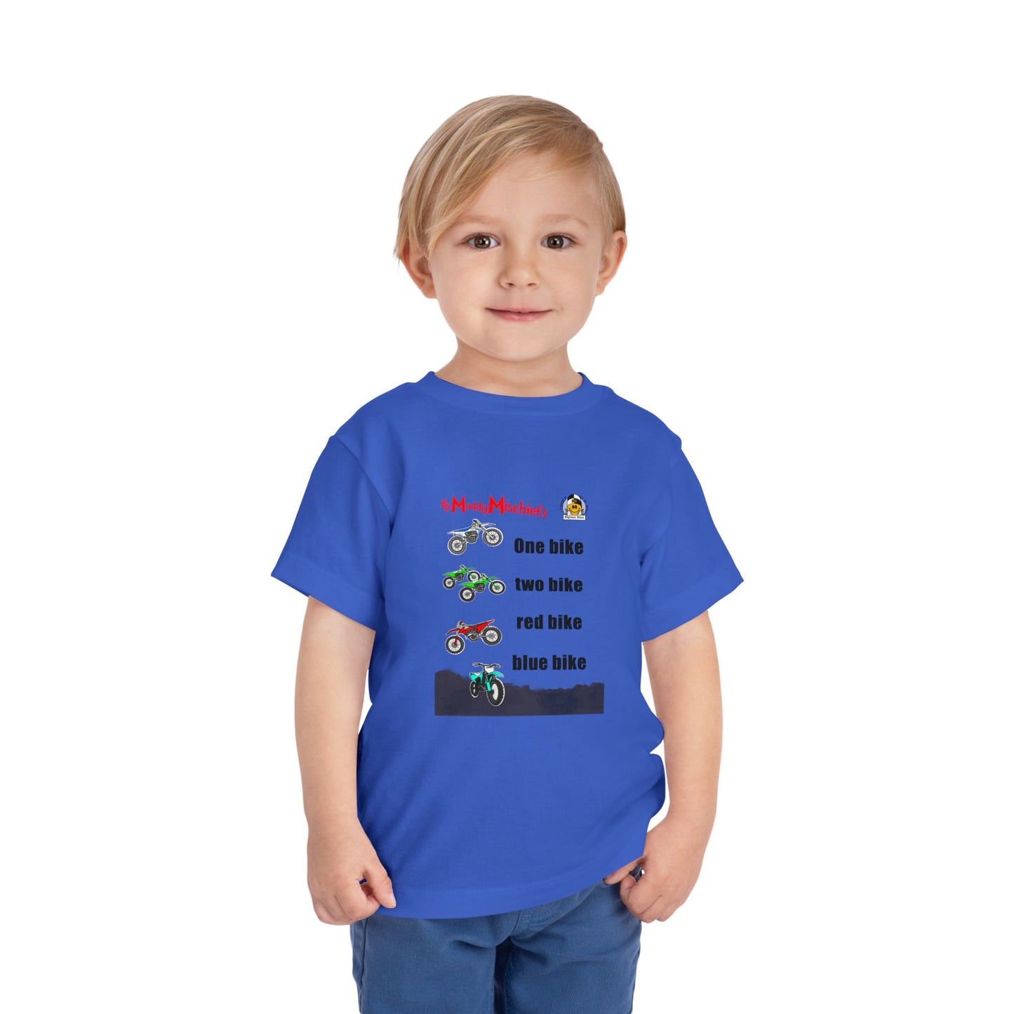 One Bike, Two Bike, Red Bike, Blue Bike | Toddler Motocross Tee