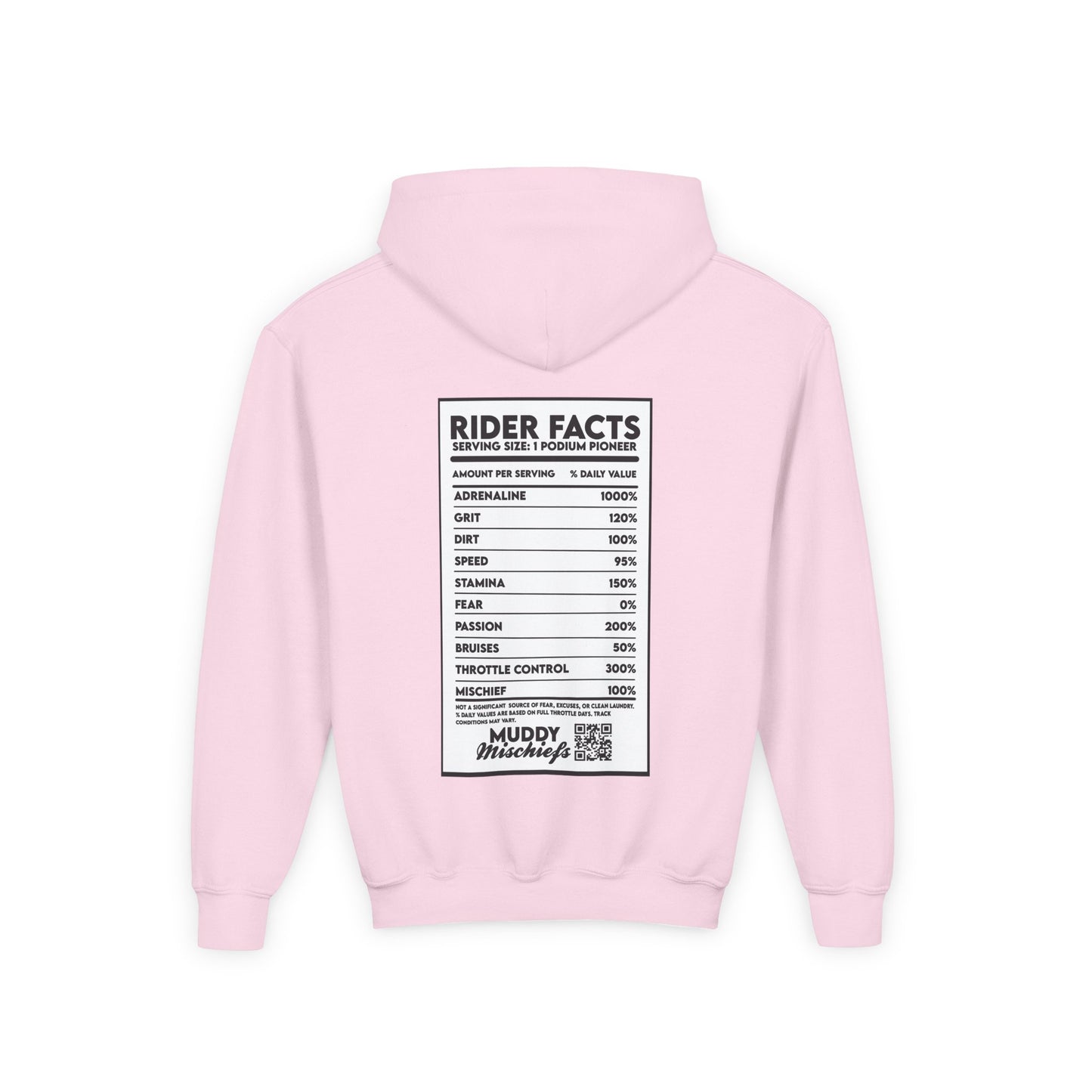 Rider Facts | Toddler Motocross “Nutritional Facts” Hoodie