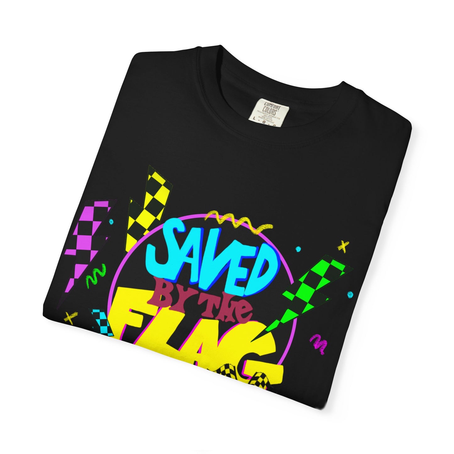 Retro Saved by the Flag | Adult Motocross Tee