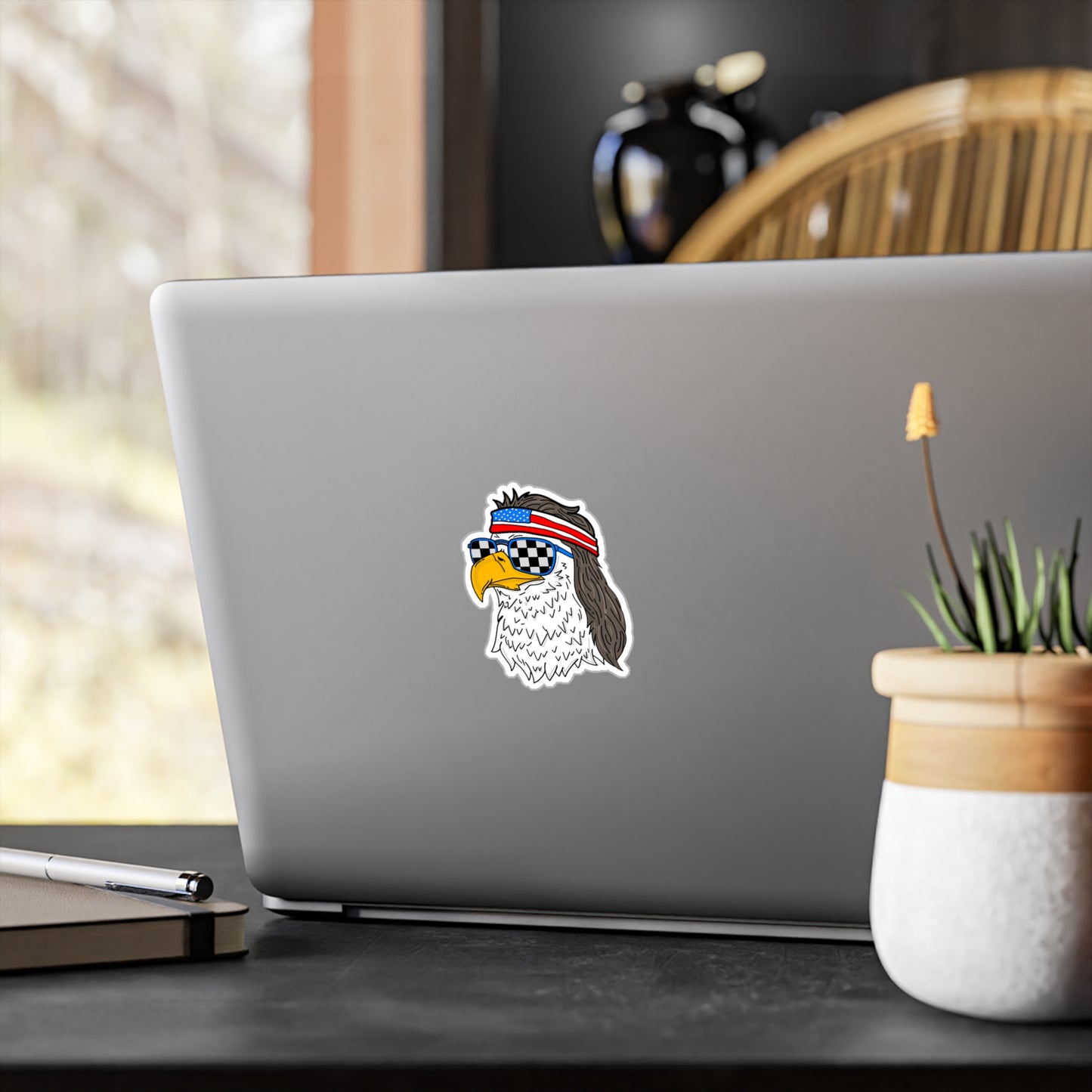 American Checkered-Glasses-Eagle | KissCut Vinyl Sticker