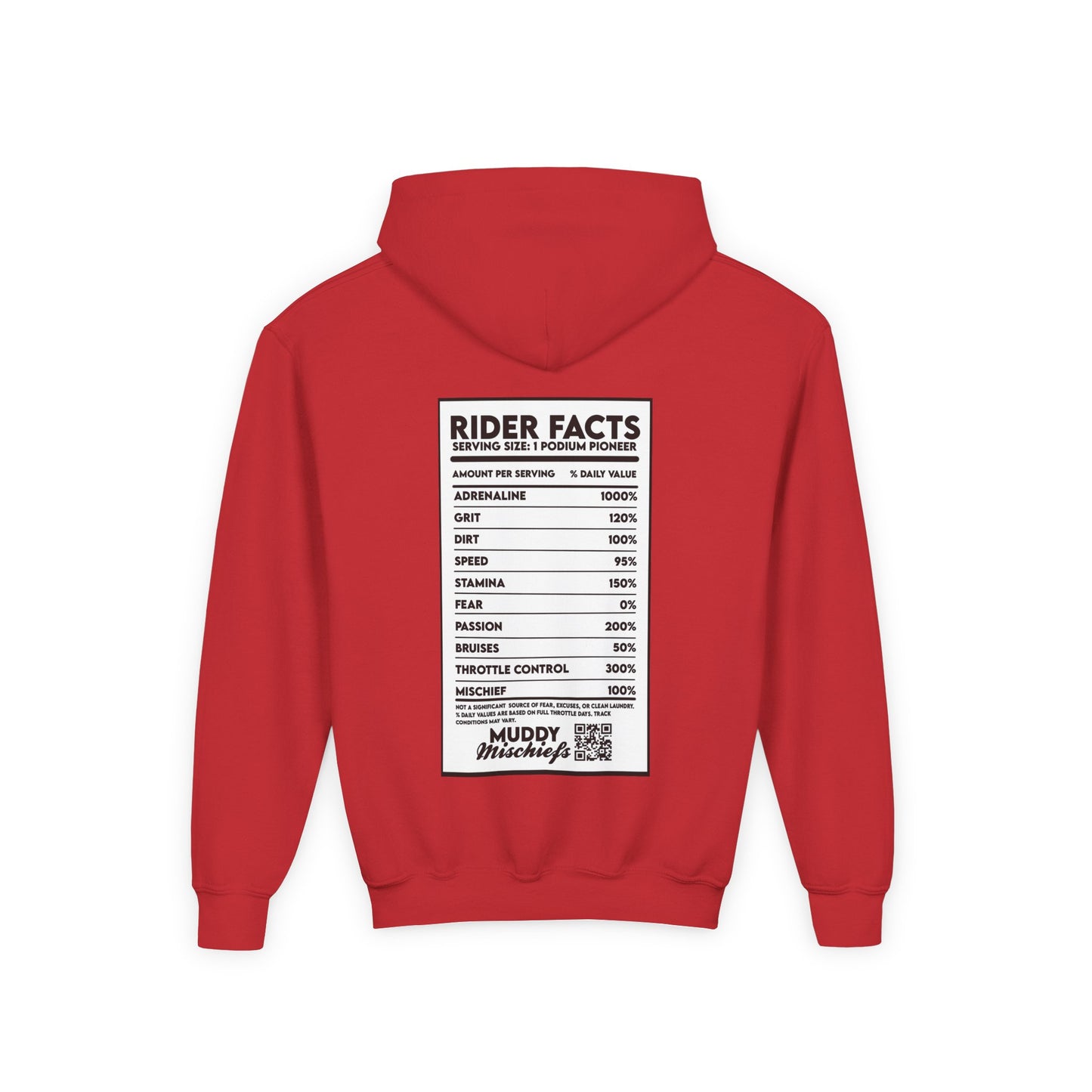 Rider Facts | Toddler Motocross “Nutritional Facts” Hoodie