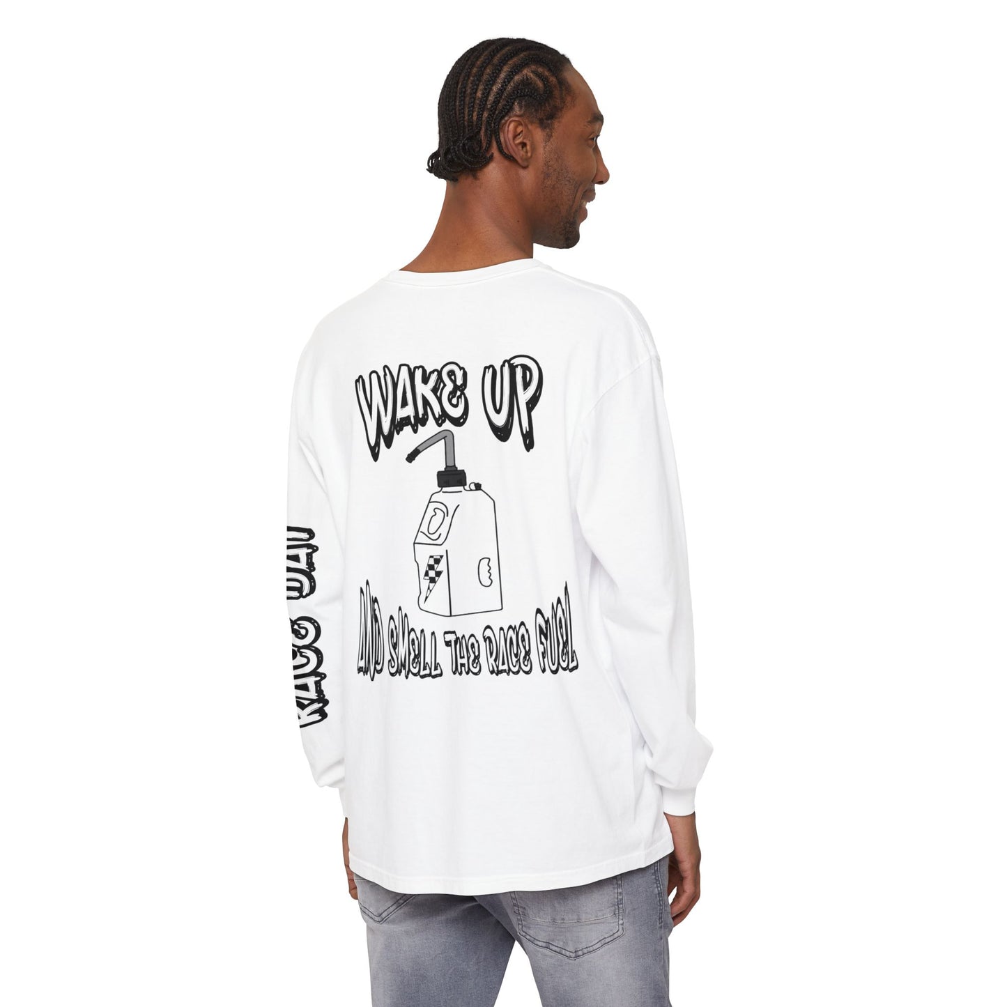 Wake Up & Smell the Race Fuel | Adult Motocross Long Sleeve Tee