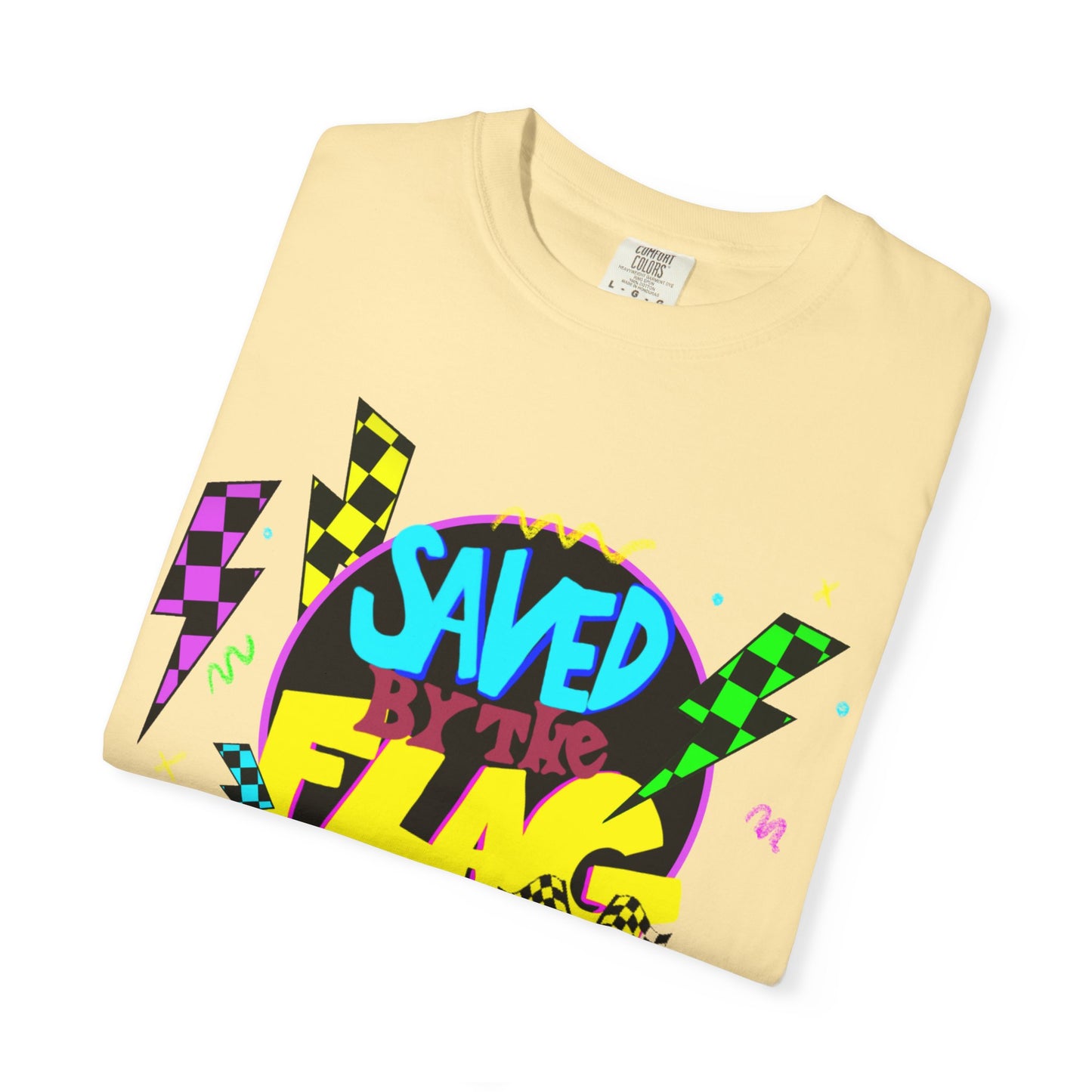 Retro Saved by the Flag | Adult Motocross Tee