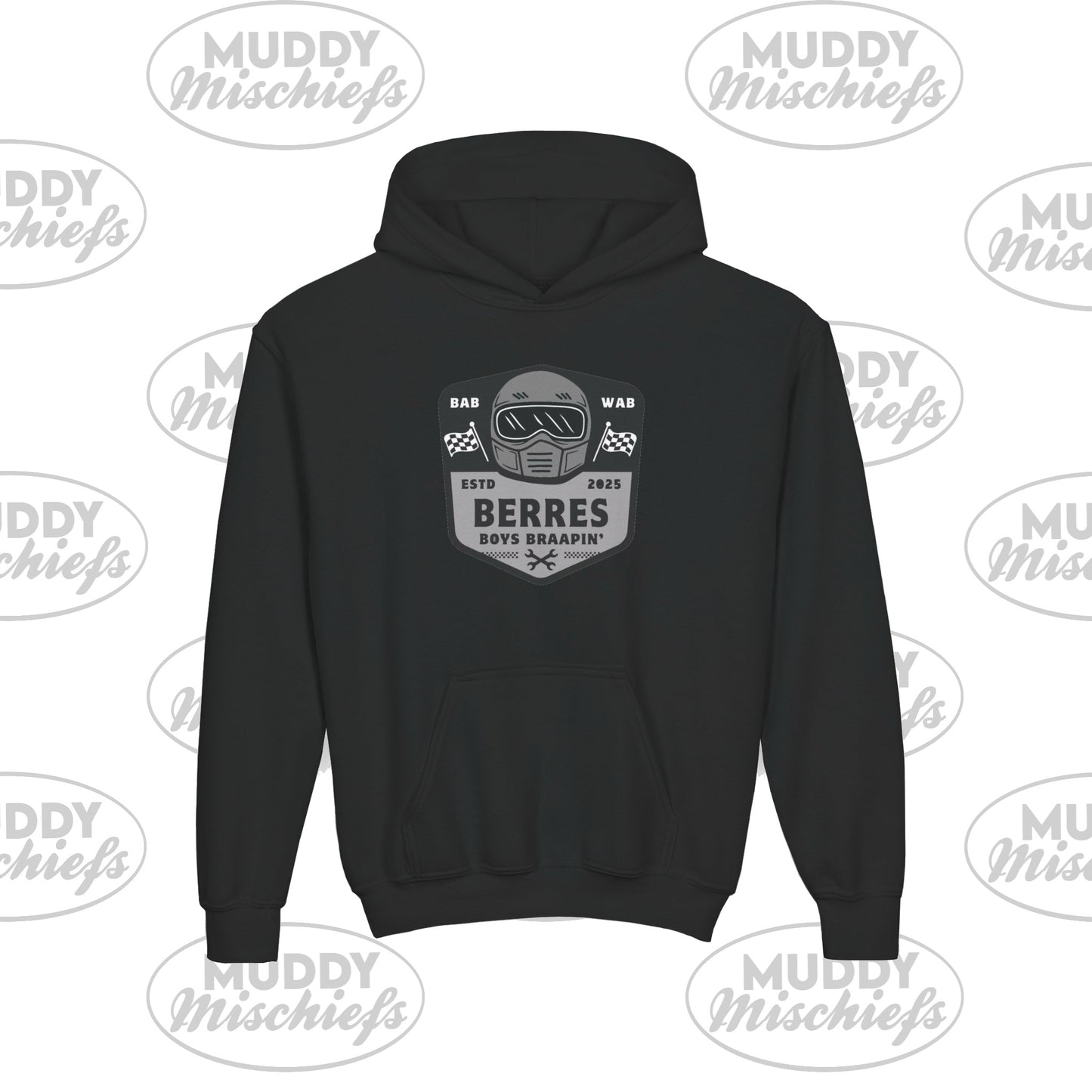 BERRES #555 | Youth Muddy Mischiefs Team Hoodie Collab