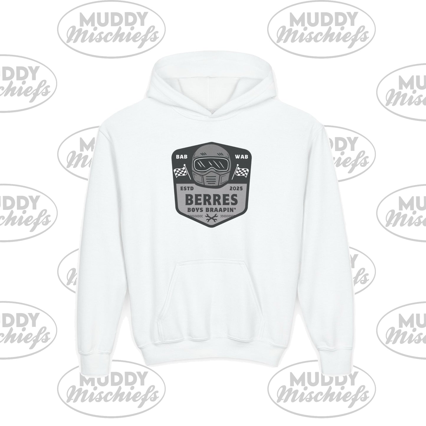 BERRES #555 | Youth Muddy Mischiefs Team Hoodie Collab