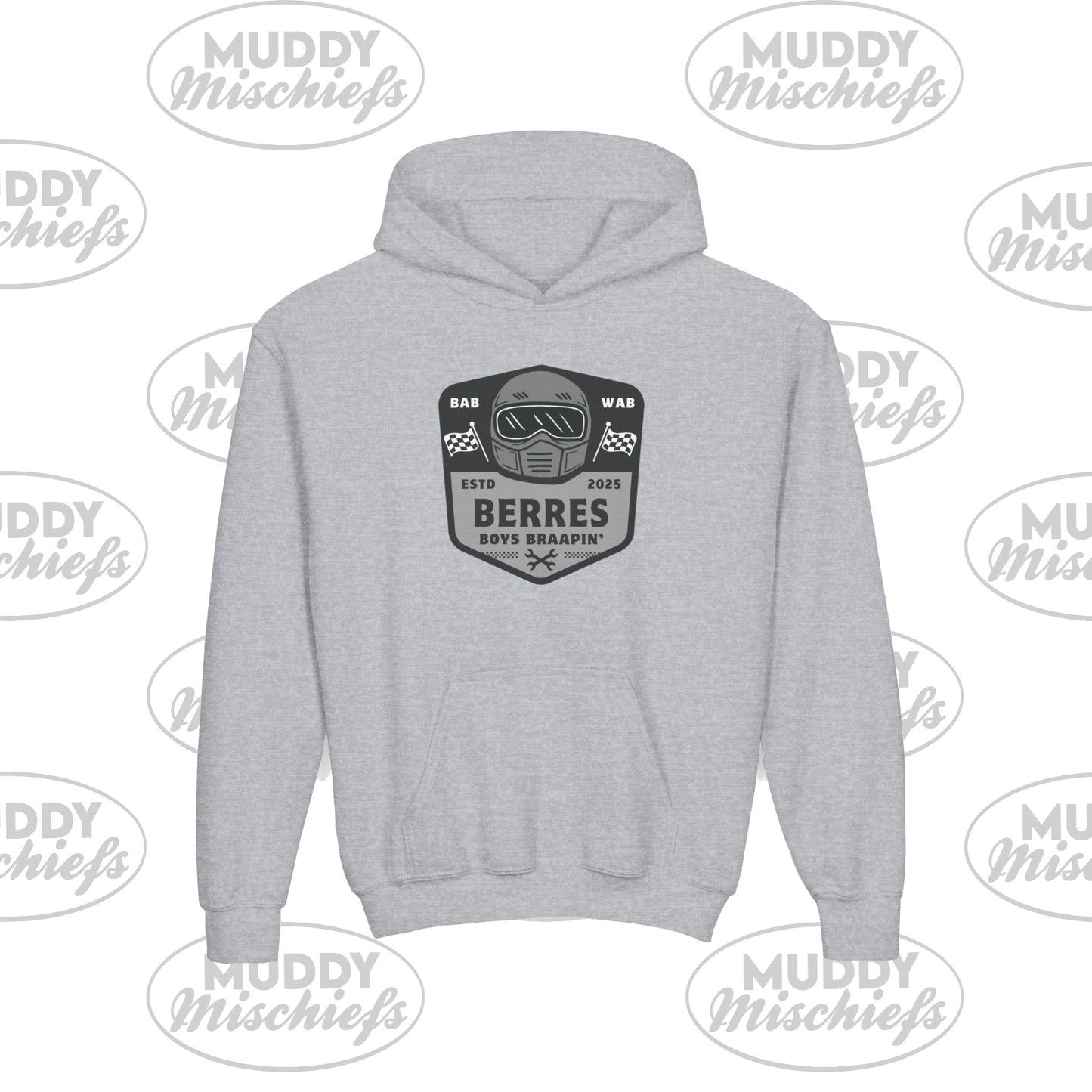 BERRES #555 | Youth Muddy Mischiefs Team Hoodie Collab