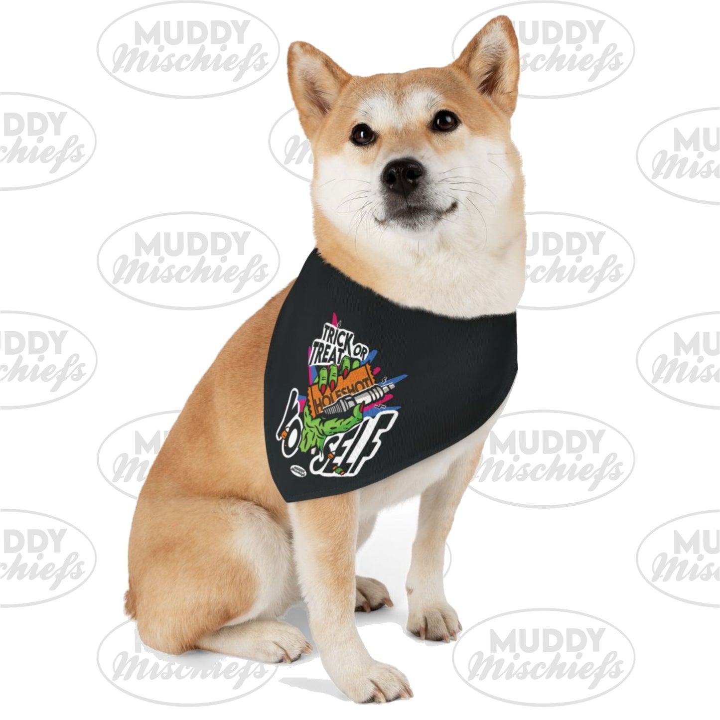 Trick or Treat Yo’self Pet Bandana | Unisex Motocross Pet Bandana