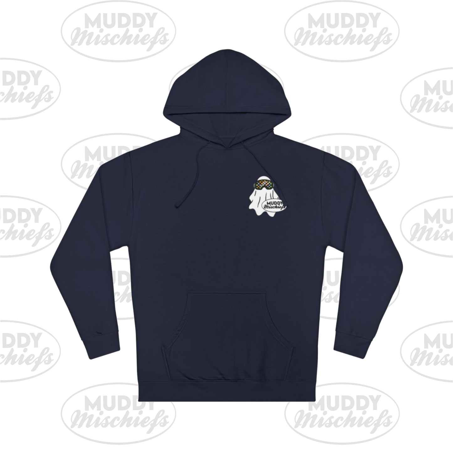 Goggle Ghost | Unisex Adult Halloween Motocross Hoodie