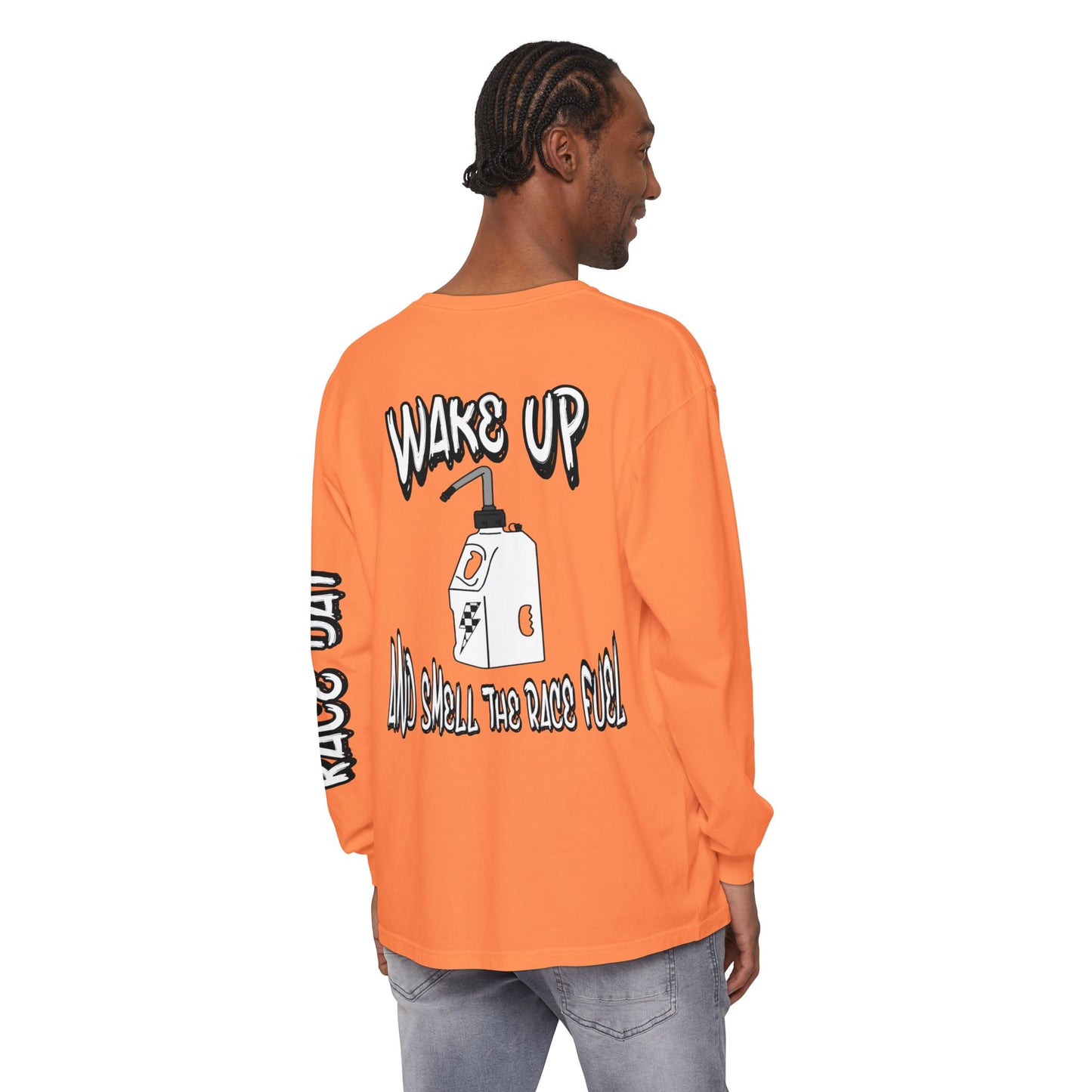 Wake Up & Smell the Race Fuel | Adult Motocross Long Sleeve Tee