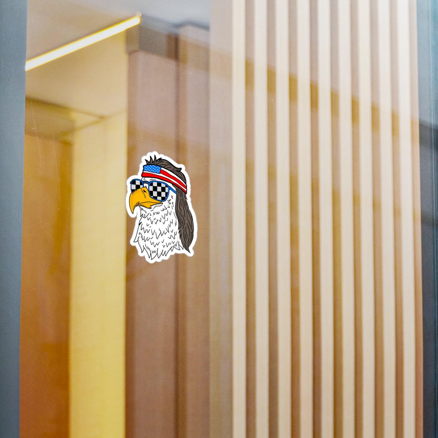 American Checkered-Glasses-Eagle | KissCut Vinyl Sticker