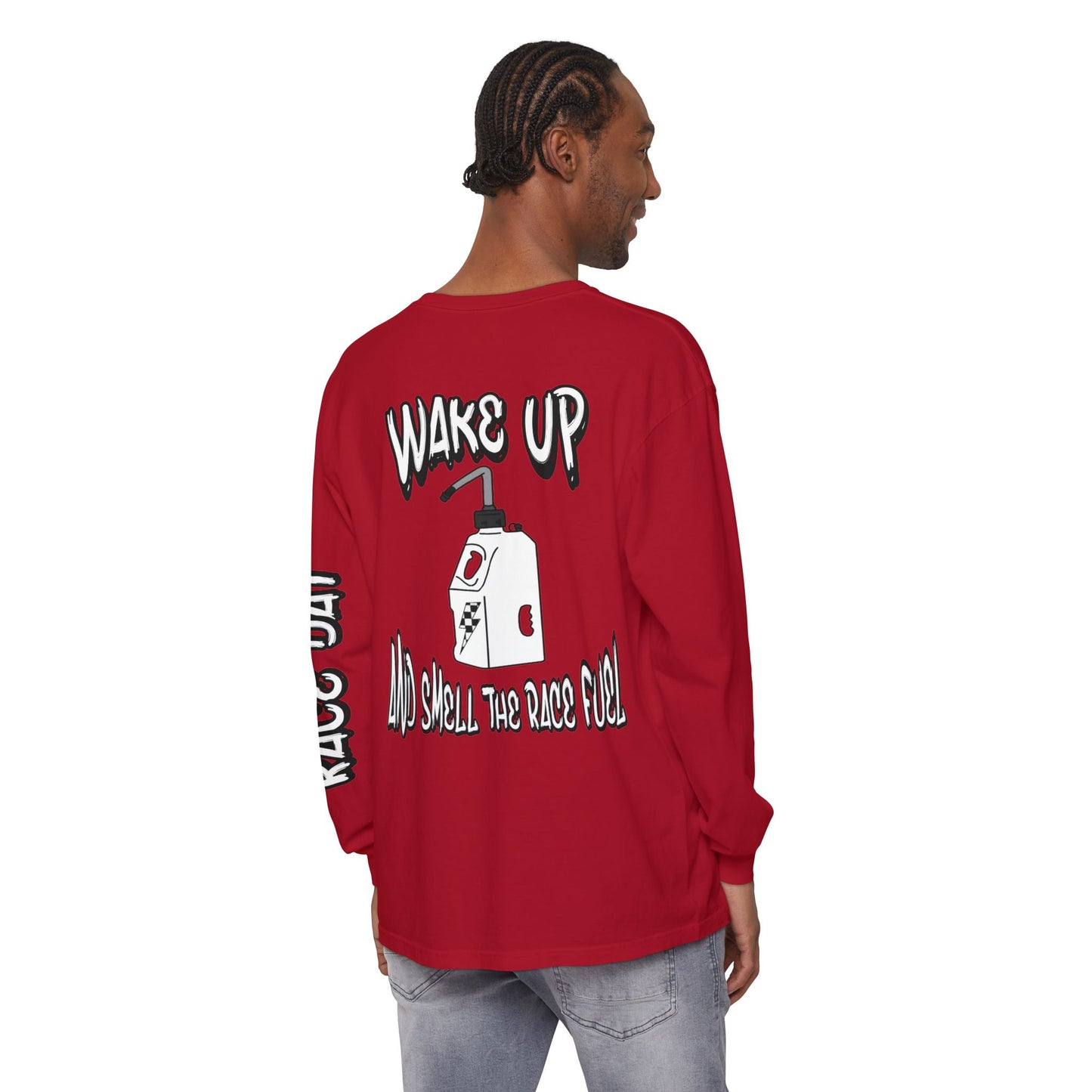 Wake Up & Smell the Race Fuel | Adult Motocross Long Sleeve Tee