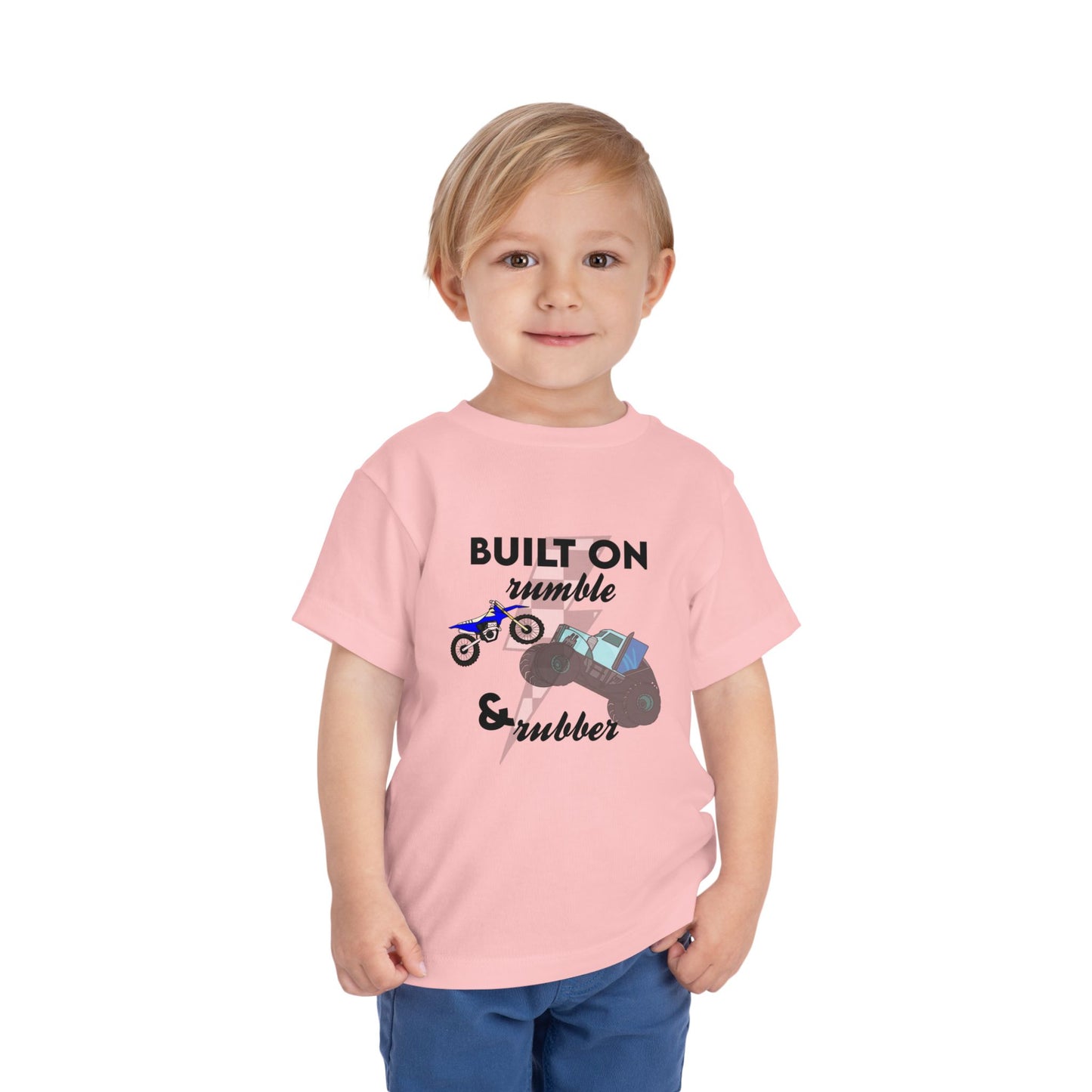 Built on Rumble & Rubber | Toddler Motocross Monster Truck Tee