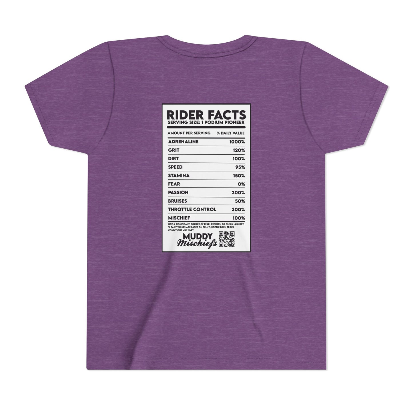 Rider Facts | Youth Motocross “Nutritional Fact” Tee