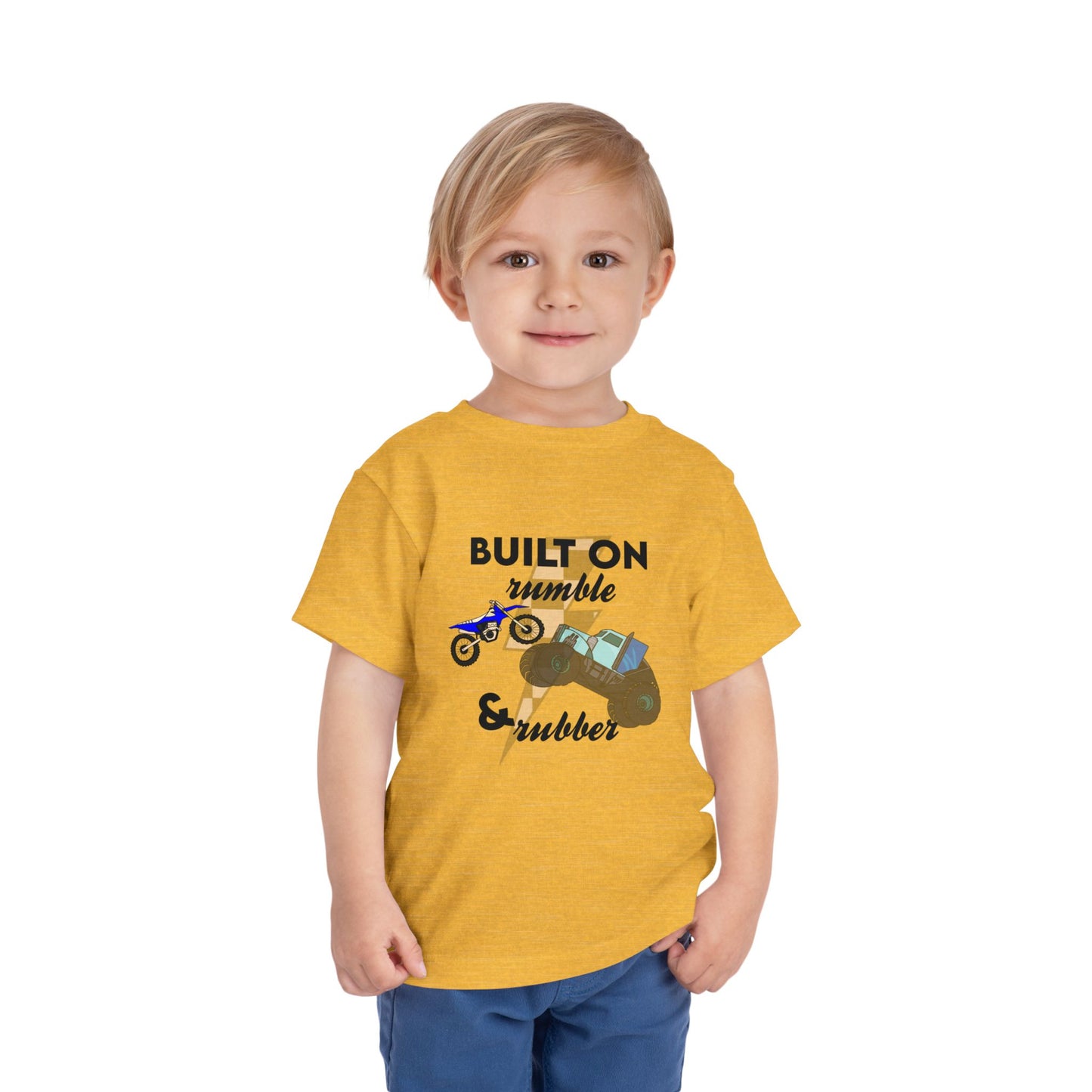 Built on Rumble & Rubber | Toddler Motocross Monster Truck Tee