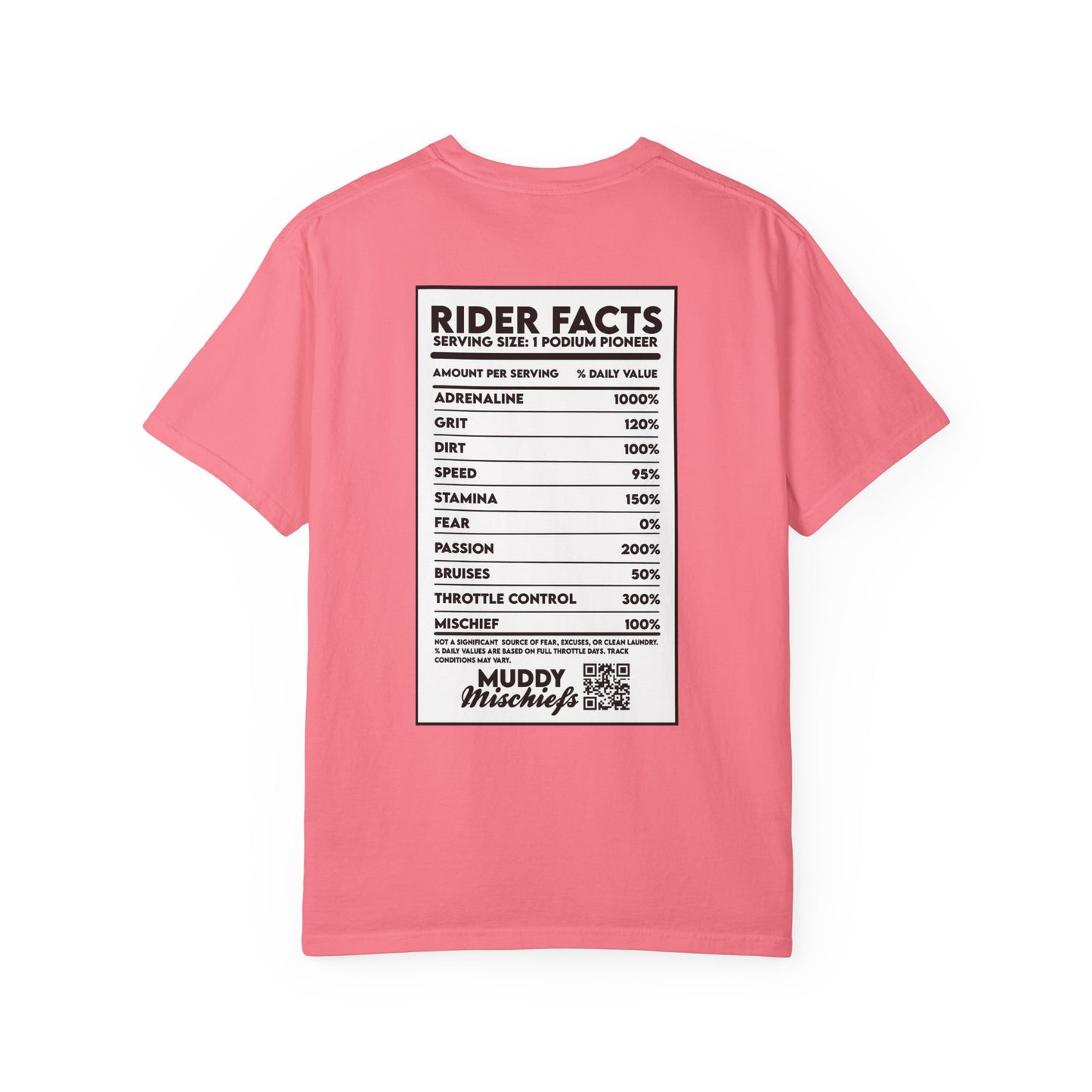 Rider Facts | Adult Motocross “Nutritional Facts” Tee