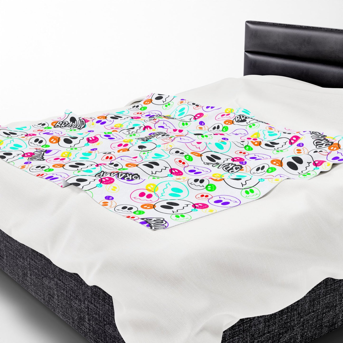 Silly Smiley Braaap Velveteen Blanket