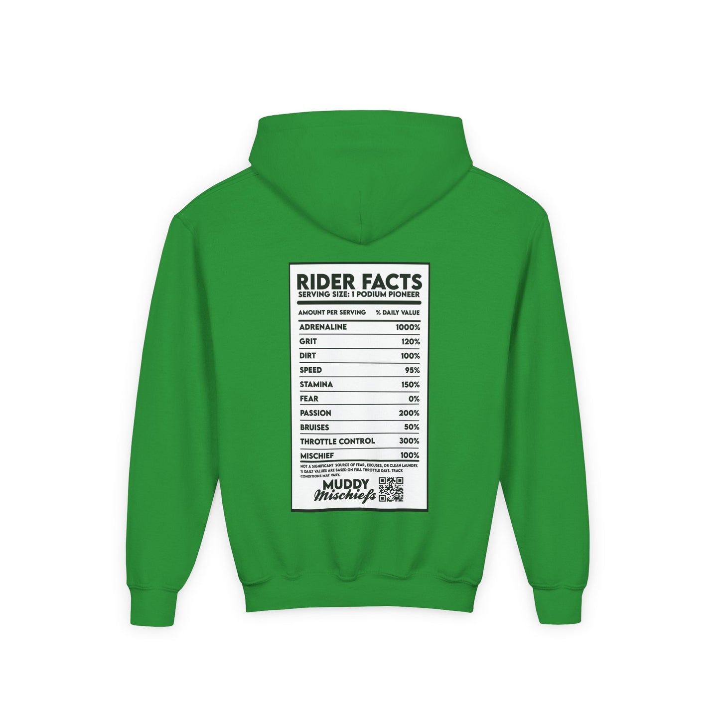 Rider Facts | Toddler Motocross “Nutritional Facts” Hoodie