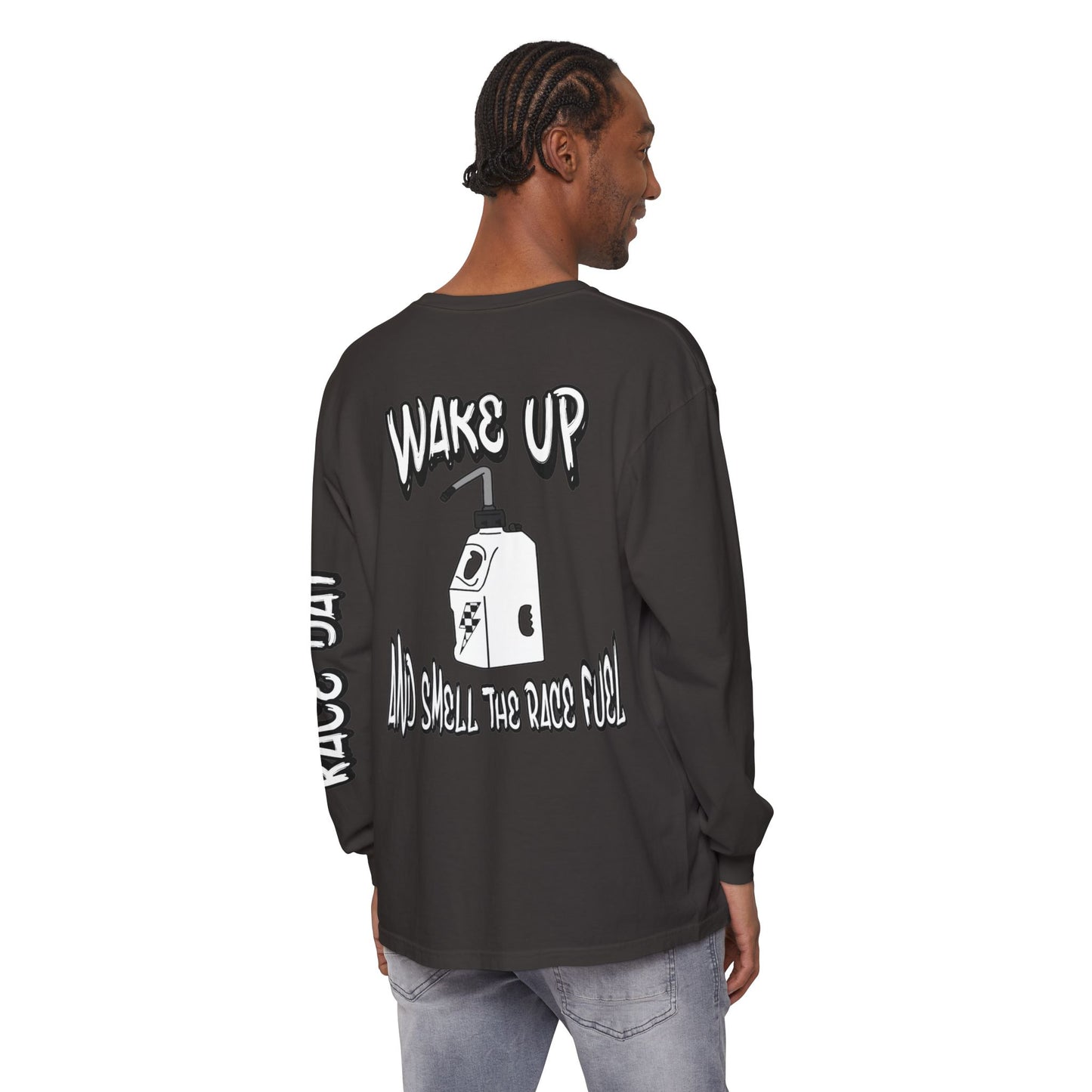 Wake Up & Smell the Race Fuel | Adult Motocross Long Sleeve Tee