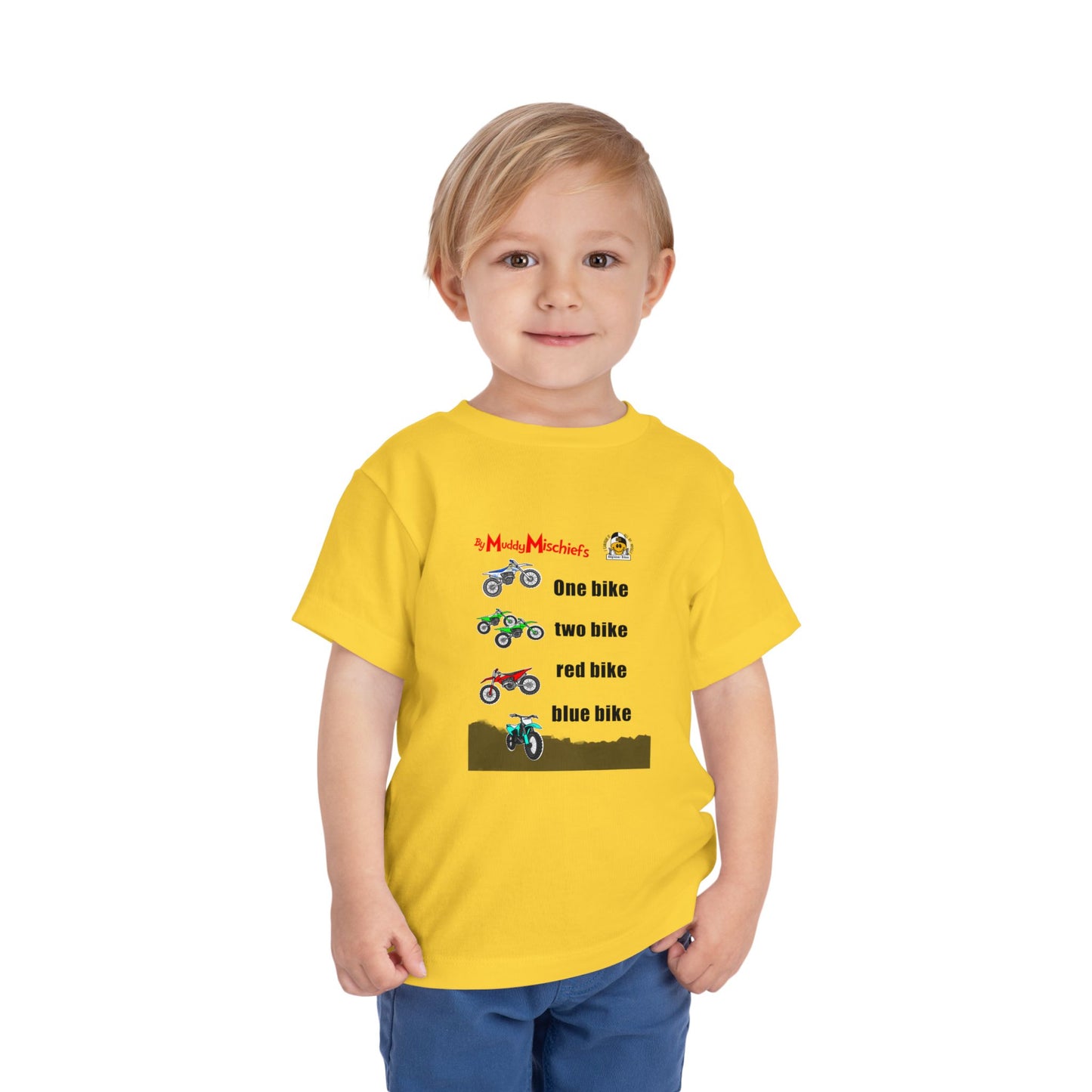 One Bike, Two Bike, Red Bike, Blue Bike | Toddler Motocross Tee