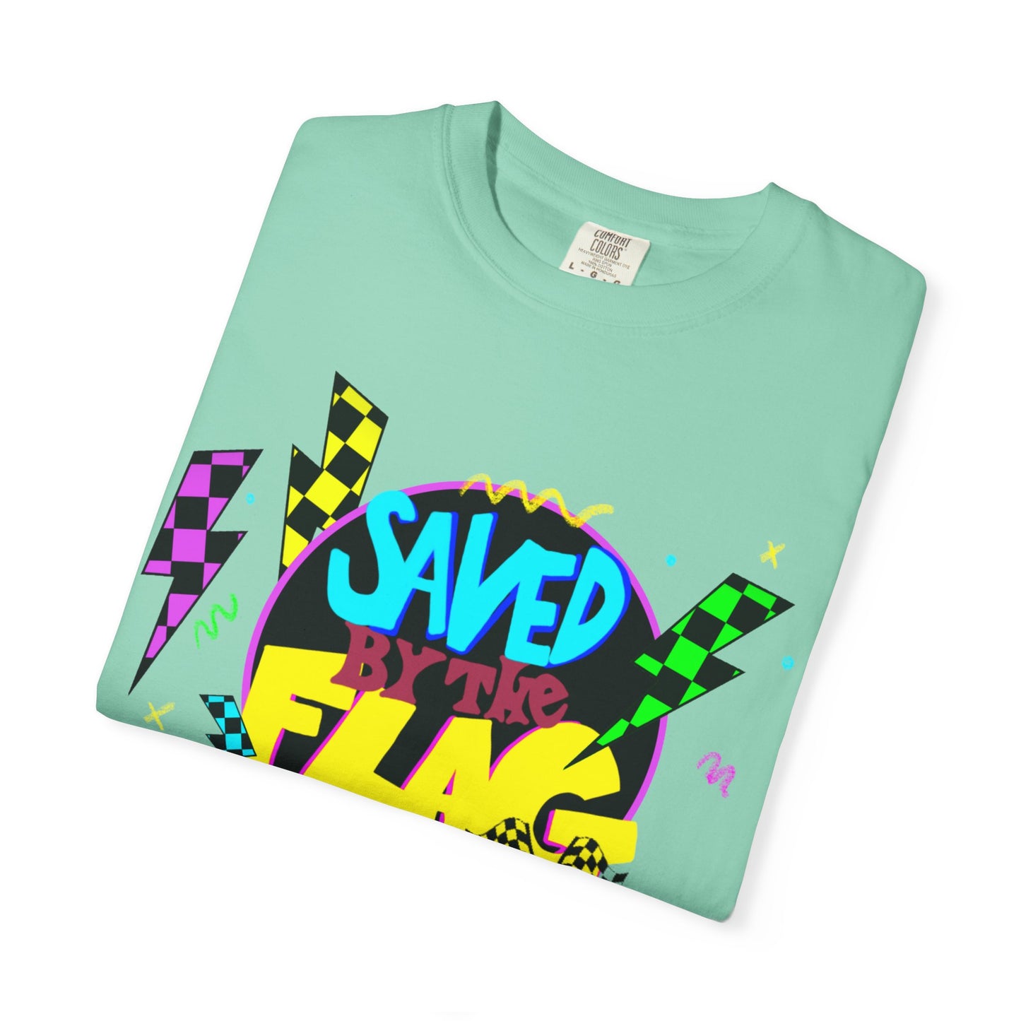 Retro Saved by the Flag | Adult Motocross Tee