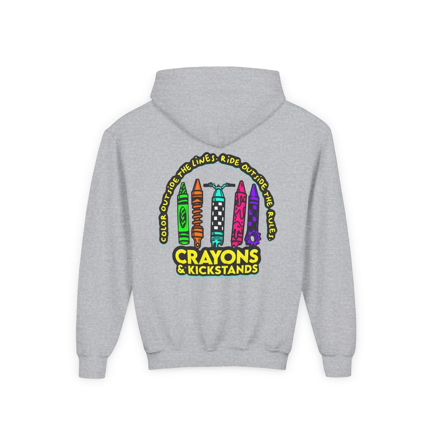 Crayons & Kickstands| Youth Motocross Hoodie