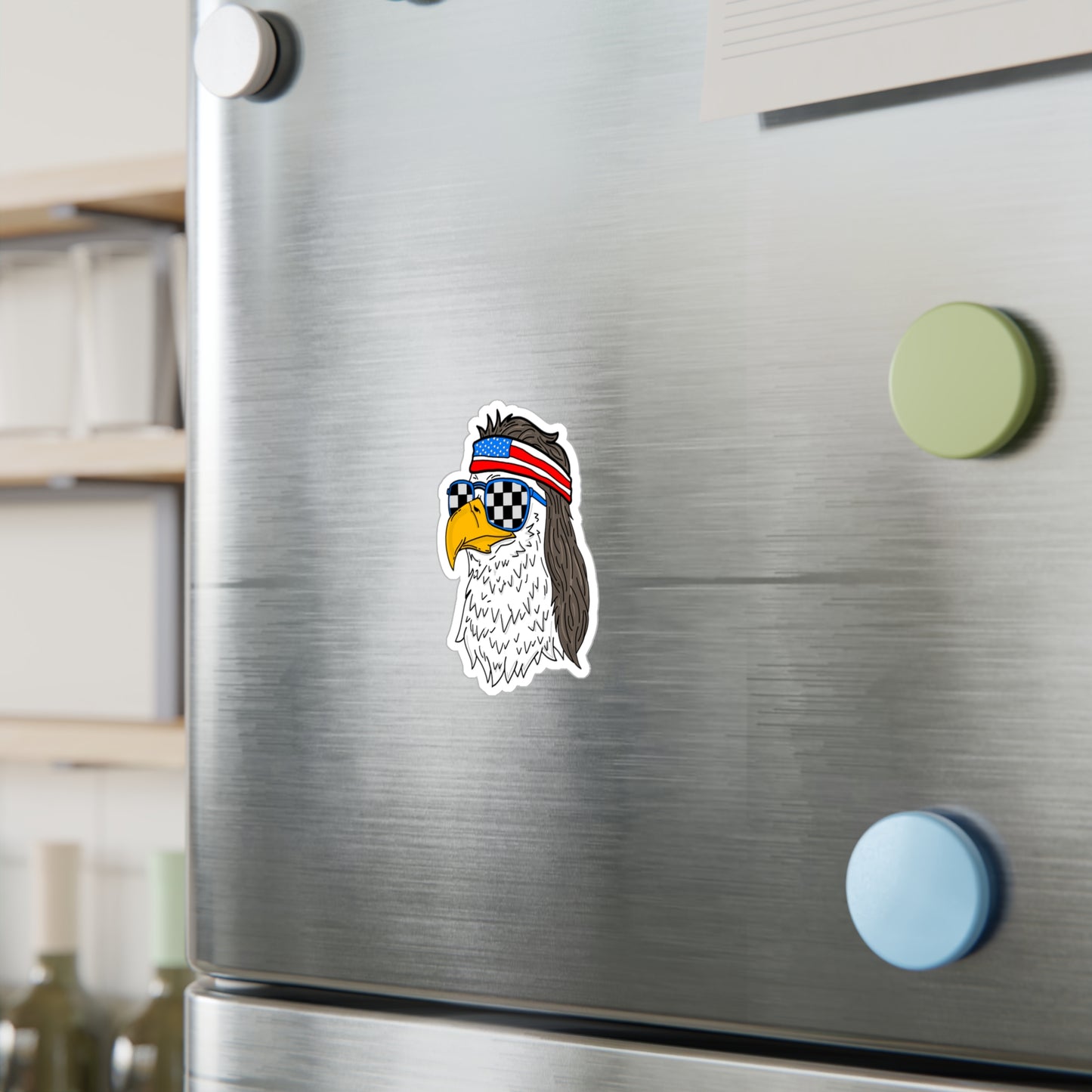 American Checkered-Glasses-Eagle | KissCut Vinyl Sticker