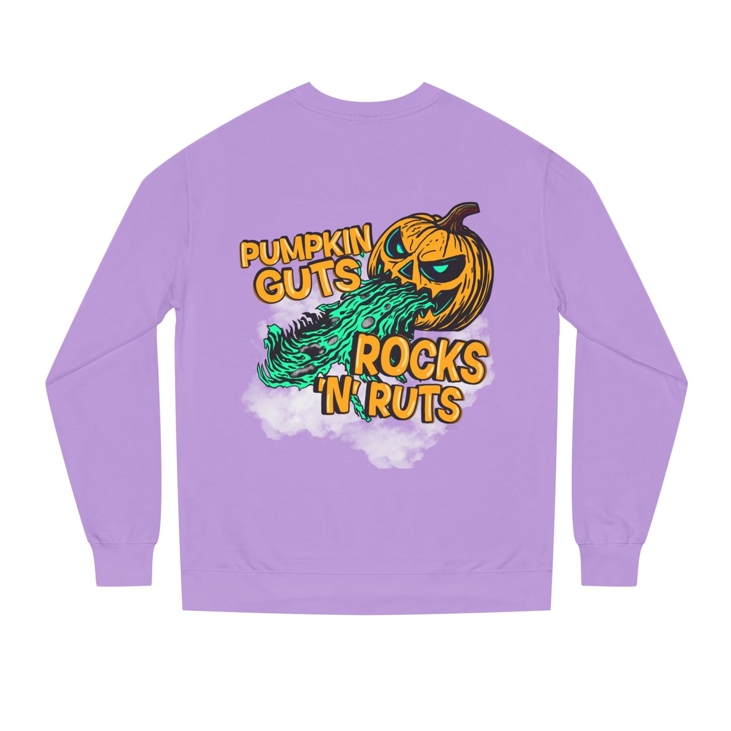 Pumpkin Guts, Rocks n Ruts | Unisex Adult Halloween Motocross Crewneck Sweatshirt