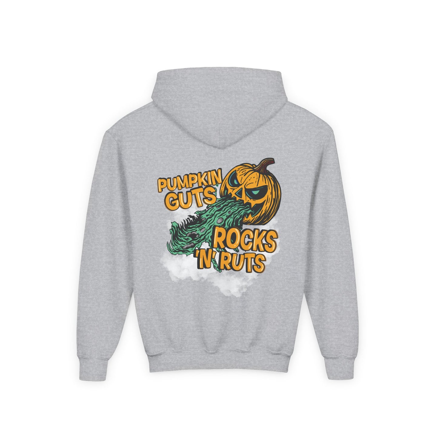 Pumpkin Guts, Rocks n Ruts | Youth Halloween Motocross Hoodie