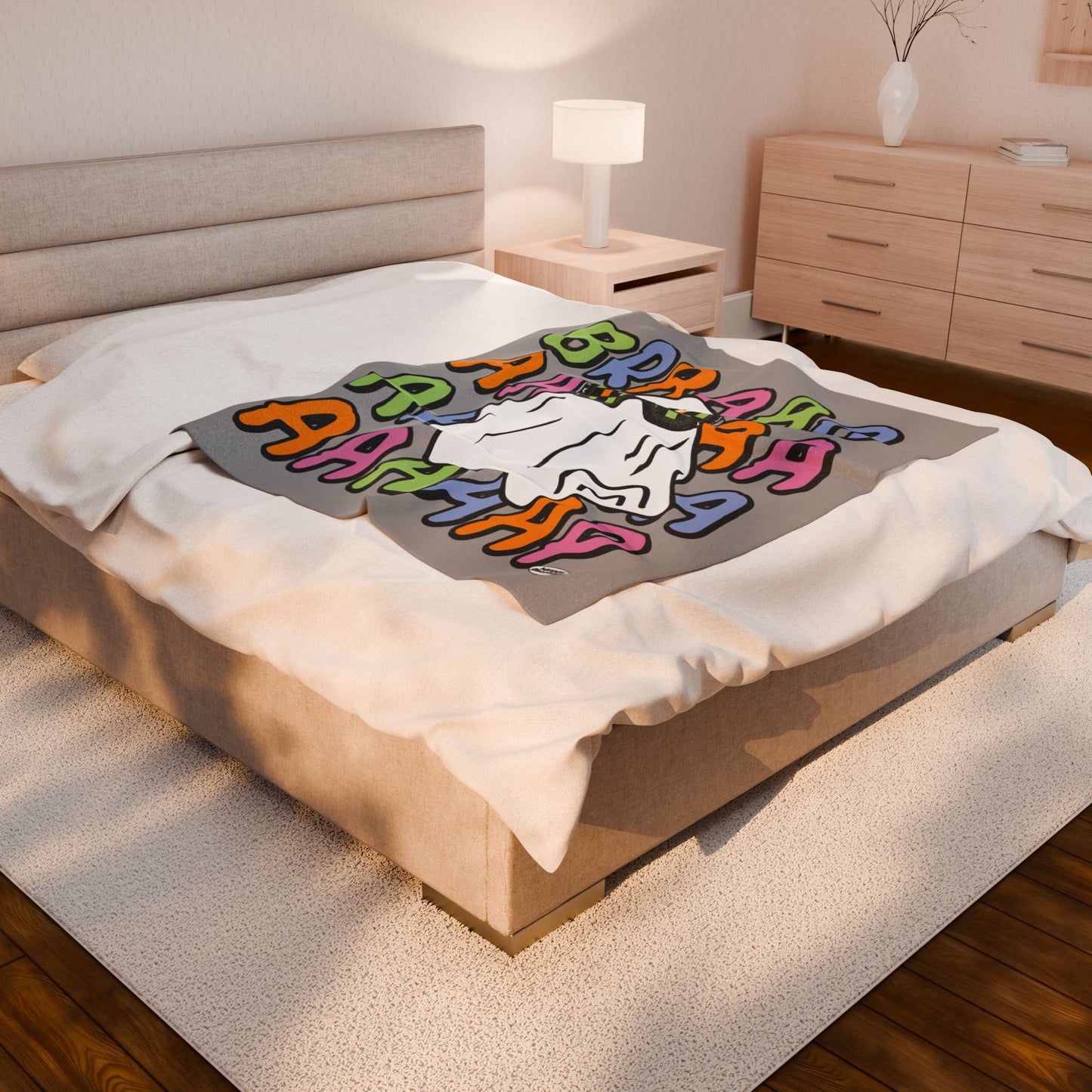 Google Ghost Blanket | Velveteen Halloween Motocross Blanket