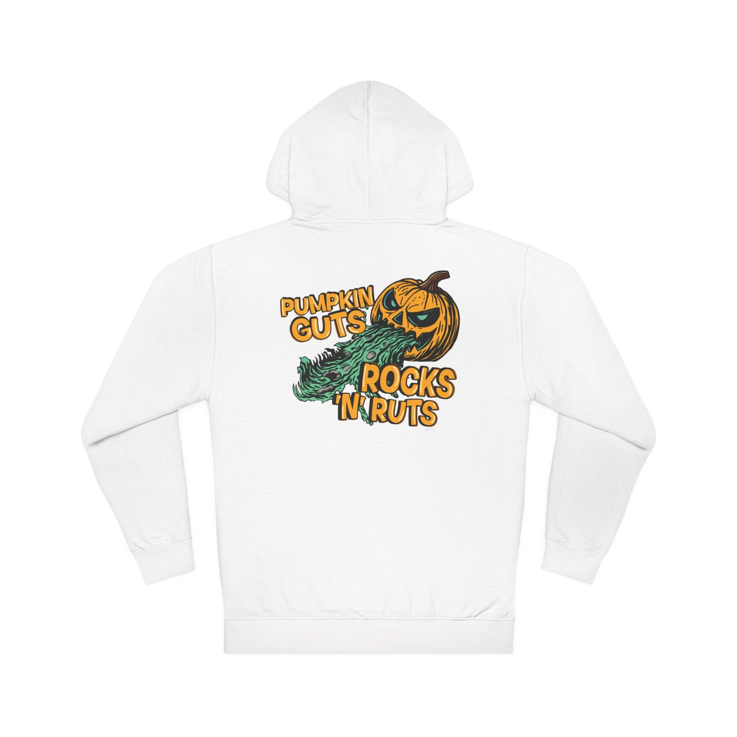 Pumpkin Guts, Rocks n Ruts | Unisex Adult Halloween Motocross Hoodie