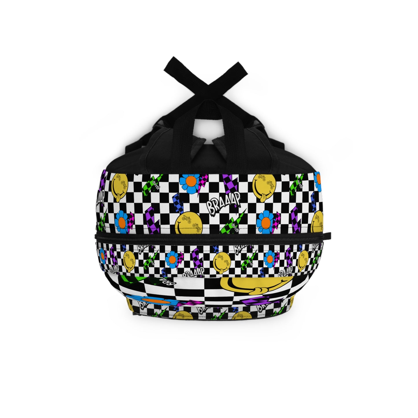 Braaap Colorful Checkered Backpack
